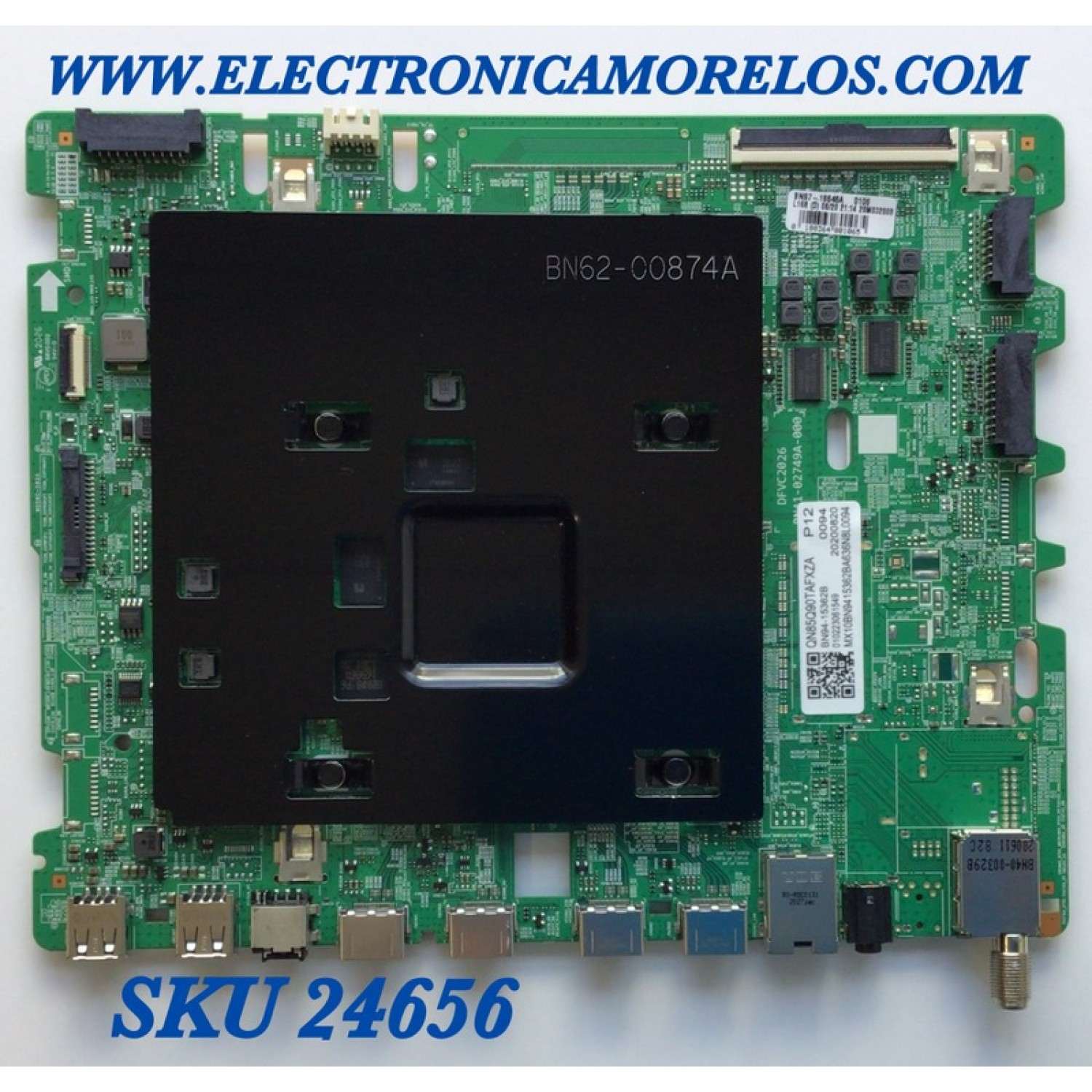 MAIN PARA SMART TV SAMSUNG Neo QLED 8K QUANTUM HDR RESOLUCION (7,680 x 4,320) / NUMERO DE PARTE BN94-15362B / BN41-02749A / BN97-16646A / 20200820 / 010223061549 / PANEL CY-TT085FLAV2H NW34 / MODELO QN85Q90TAFXZA AA01