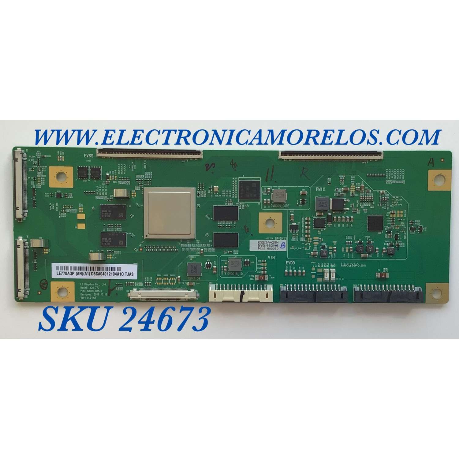 T-CON PARA TV SONY / NUMERO DE PARTE 6871L-6630A / 6870C-0887A / 6630A / LE770AQP (AN)(A1) / PANEL LE770AQP (AN)(A1) / MODELO XBR-77A9G / XBR77A9G