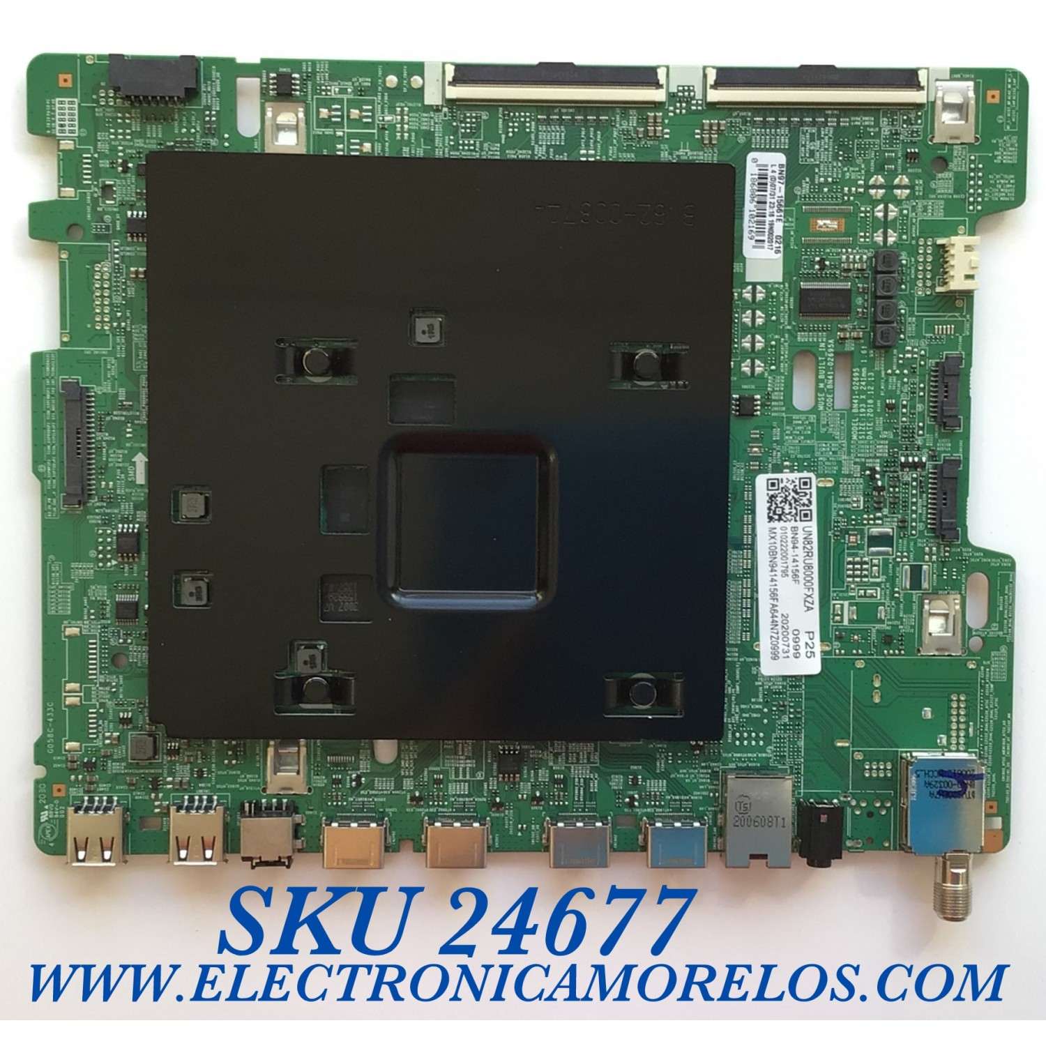 MAIN PARA SMART TV SAMSUNG 4K UHD CON HDR RESOLUCION (3,840 x 2,160) / NUMERO DE PARTE BN94-14156F / BN41-02695A / BN97-15661E / DISPLAY BN96-48334A / 010222001195 / 20200731 / PANEL CY-NR082FGNV1H NW32 / MODELO UN82RU8000FXZA DA02