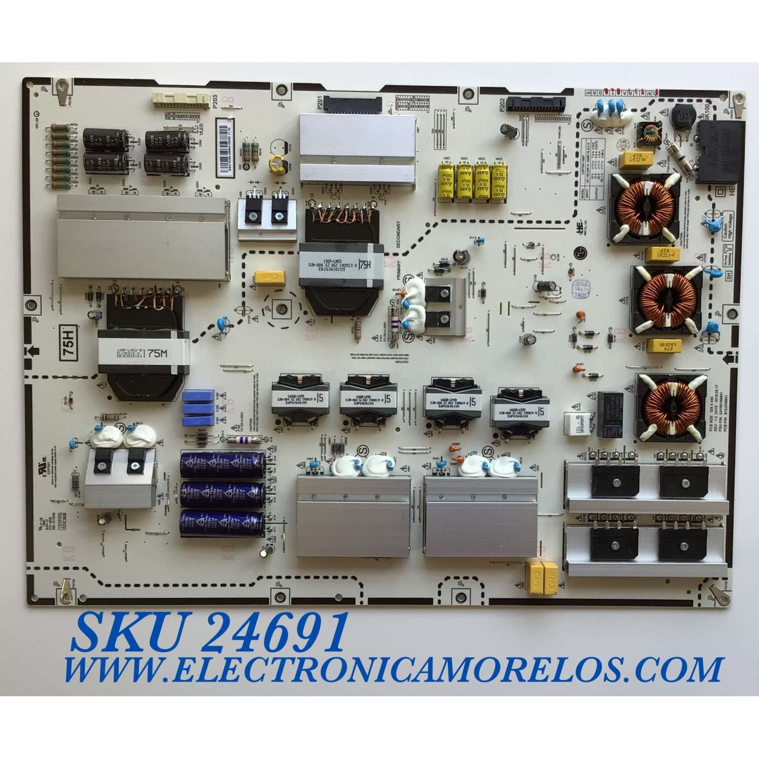 FUENTE DE PODER PARA TV LG / NUMERO DE PARTE EAY65169941 / B12J039941 / LGP75H-19SP / PANEL NC750DZD-AAHH1 / MODELOS 75SM9970PUA / 75SM9970PUA.AUSYUH / 75SM9970PUA.AUSYLH