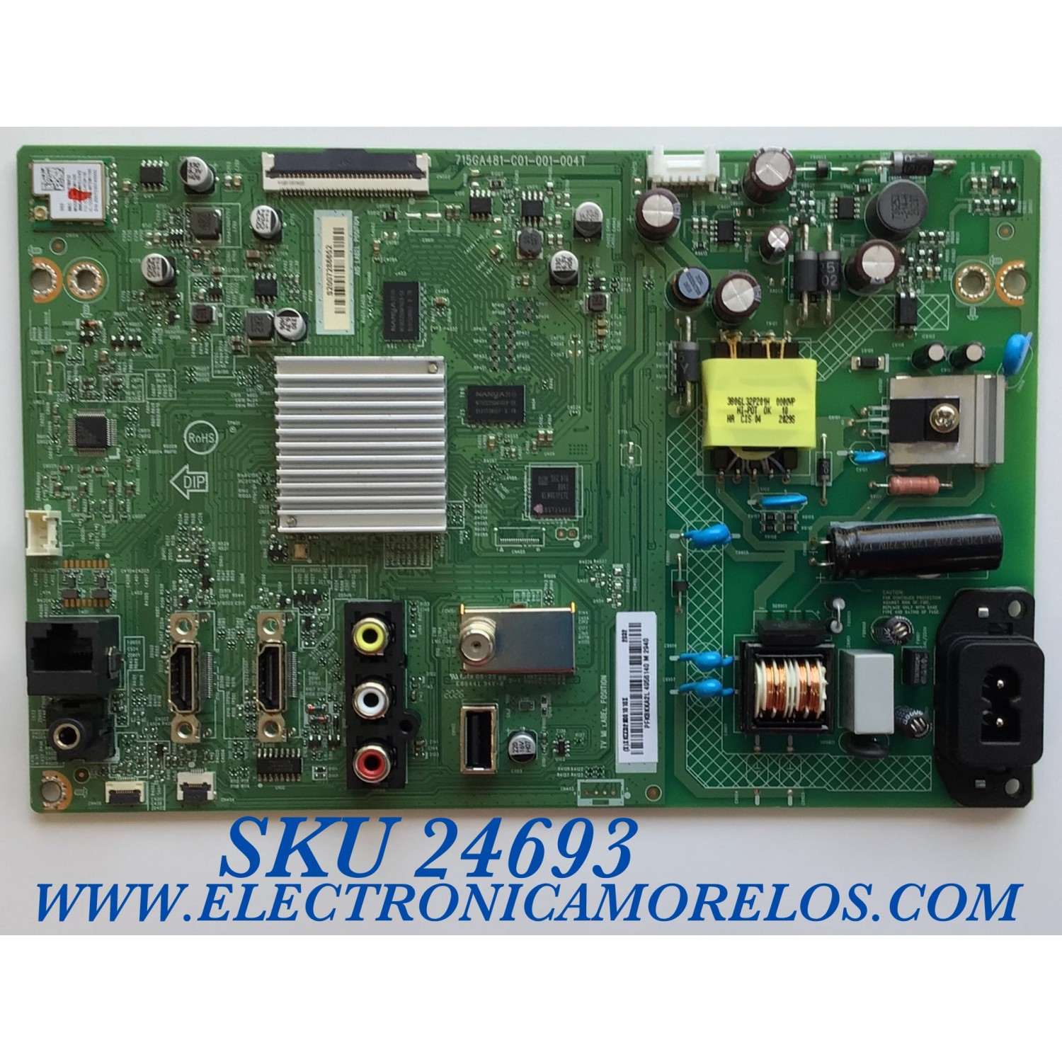 MAIN FUENTE PARA SMART TV VIZIO  UHD RESOLUCION (1920 X 1080) / NUMERO DE PARTE XKCC023001010X / 715GA481-C01-001-004T / PFK8KKA2L  4956140 / PANEL TPT238B5-CT012.H  REV:S1A / MODELOS D24F-G1 / D24F-G1 LTM5QLKW