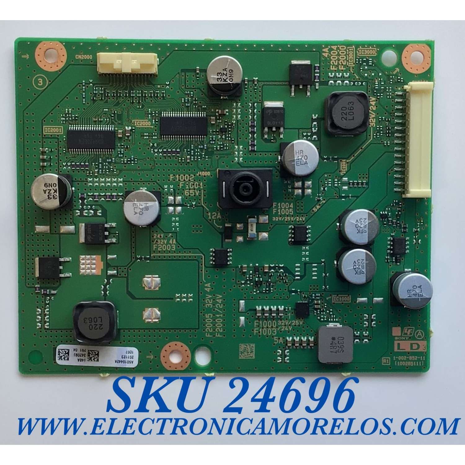 TARJETA LD4 PARA TV SONY / NUMERO DE PARTE A5010442A / 1-002-852-11 / 10028511 / A-5010-442-A / PANEL YS9F043HNO01 / MODELO XBR-43X800H / XBR43X800H