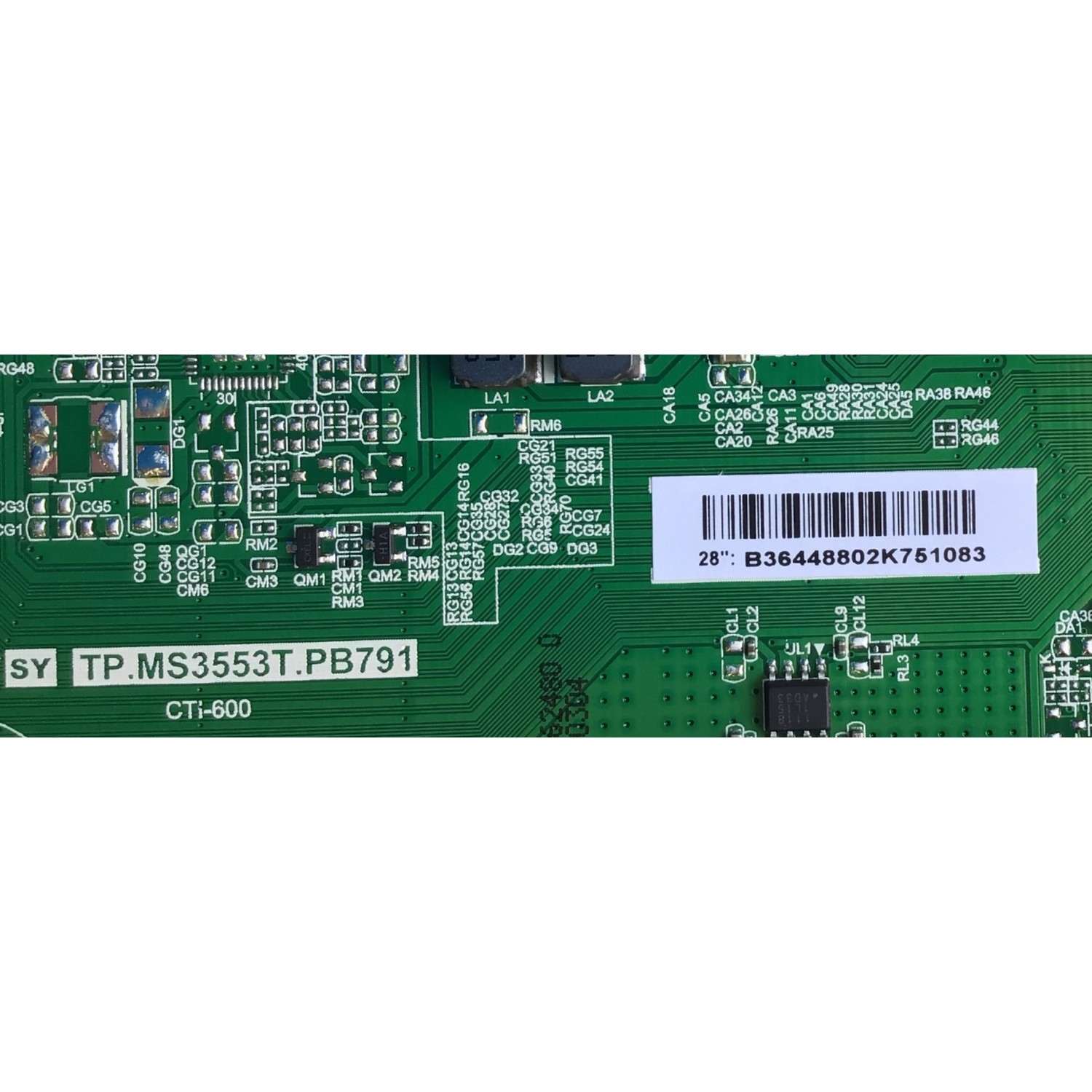 MAIN FUENTE PARA TV LG NUMERO DE PARTE 60103-00545 / TP.MS3553T.PB791 / 4300065173 / 20191118 / HV280WHB-H4D / B3644802 / PANEL BOEI28WX1 / MODELO 28LM400B-PU.AUSDLPM / 28LM400B-PU / 28LM400B - Imagen 2