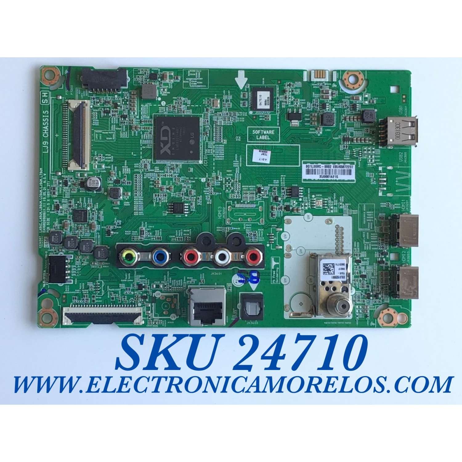 MAIN PARA TV LG SMART TV / NUMERO DE PARTE EBU65672237 / EAX68209006 / EAX68209006(1.1) / PANEL NC430DUE-VHHX1 / MODELO 43LM5700PUA / 43LM5700PUA.BUSSLJM