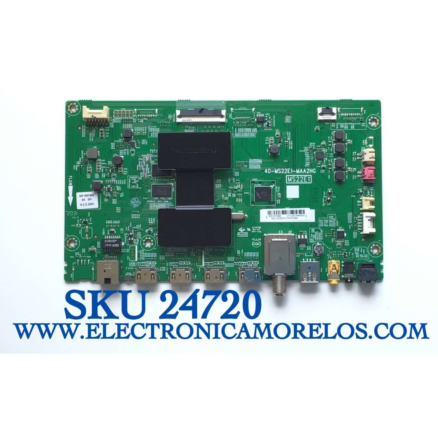 MAIN PARA TV RCA SMART 4K UHD CON HDR / NUMERO DE PARTE M8-1MS8003-MA200AA / 40-MS22E1-MAA2HG / IDF155740E / MS22E1 / PANEL LVU650CSDX E0097 / MODELO RTRU6527-C-US
