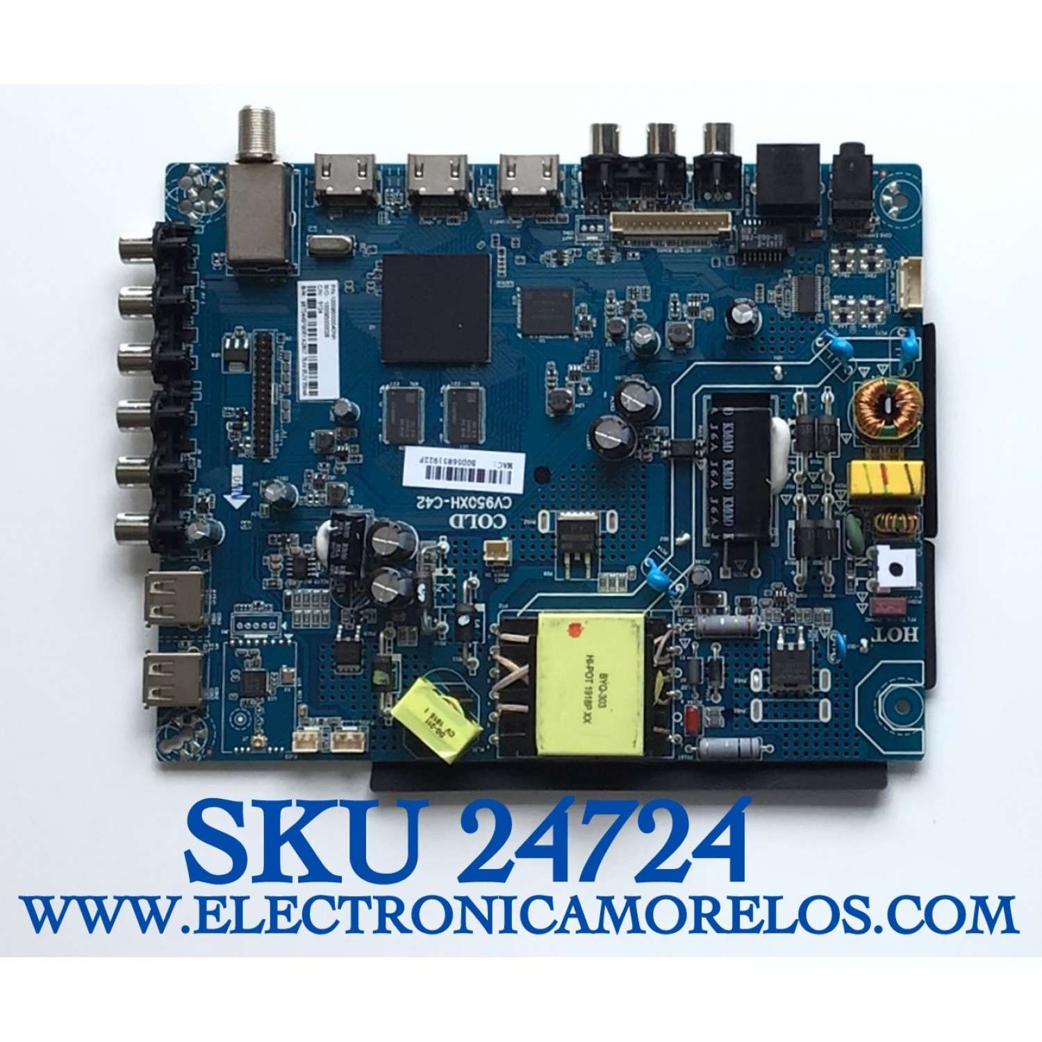 MAIN FUENTE PARA TV POLAROID SMART RESOLUCION (1920 x 1080) NUMERO DE PARTE 100095000028 / CV950XH-C42 / 0D56831922F / 100095000040NK / PANEL LSC400HN02-8 SDC / MODELO / PTV4017ILED