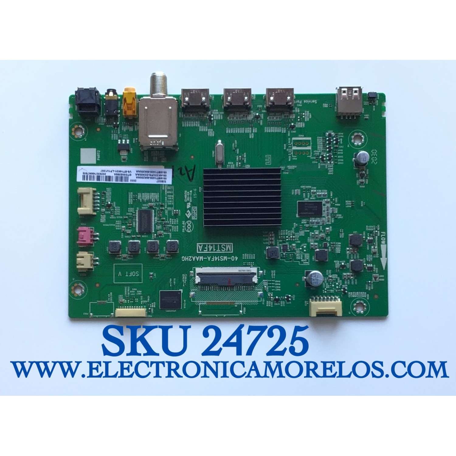 MAIN PARA TV TCL SMART / NUMERO DE PARTE 08-HK32CFN-OC400AA / 40-MS14FA-MAA2HG / MST14FA / V8-ST14K01-LF1V157 / 08-MST1408-MA200AA / 08-MST1408-MA300AA/ PANEL LVF320NDEL KJ9W00 / DISPLAY PT320CT01-3 VER.1.2 / MODELO 32S327