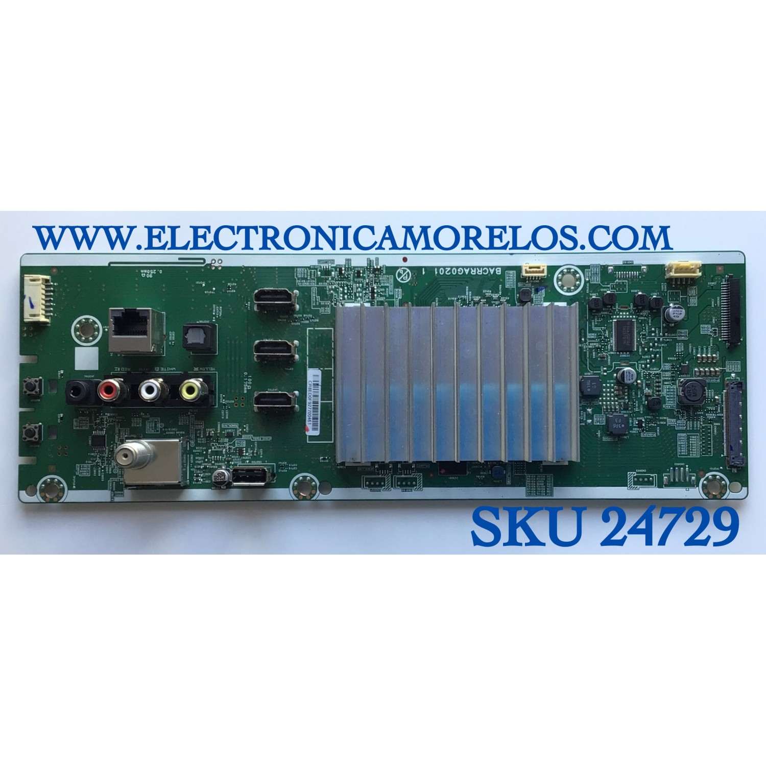 MAIN PARA TV SANYO 4K UHD CON HDR / NUMERO DE PARTE ACR8EUA-65UB / BACRRAG0201 / CR8ED0F927700461 / PANEL HV650QUB-F90 / MODELO FW65R70F