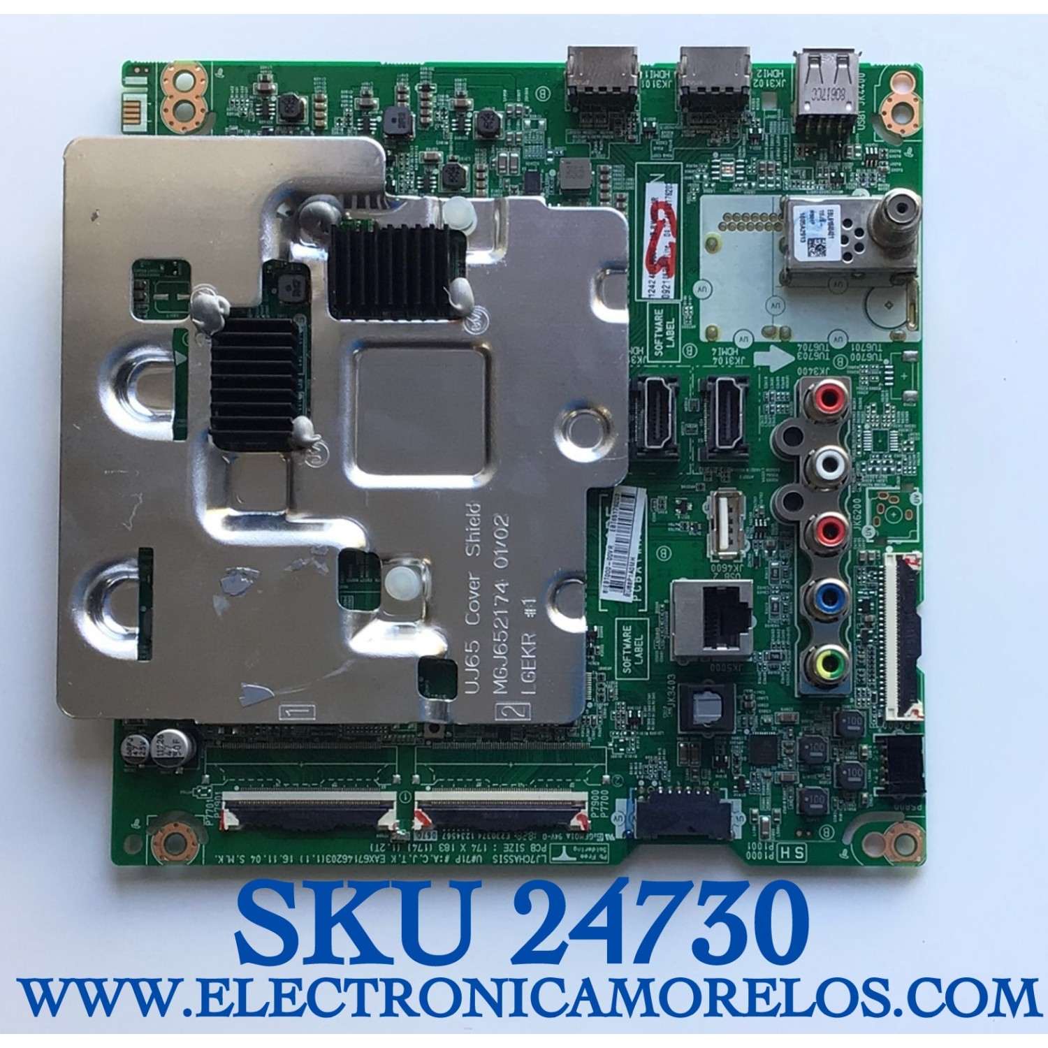 MAIN ORIGINAL PARA TV LG 4K UHD HDR SMART TV / NUMERO DE PARTE EBT65176203 / EAX67146203 (1.1) / PANEL LC490DGG (FK)(M7) / MODELOS 49UJ6500-UB / 49UJ6500-UB.BWM4LJR