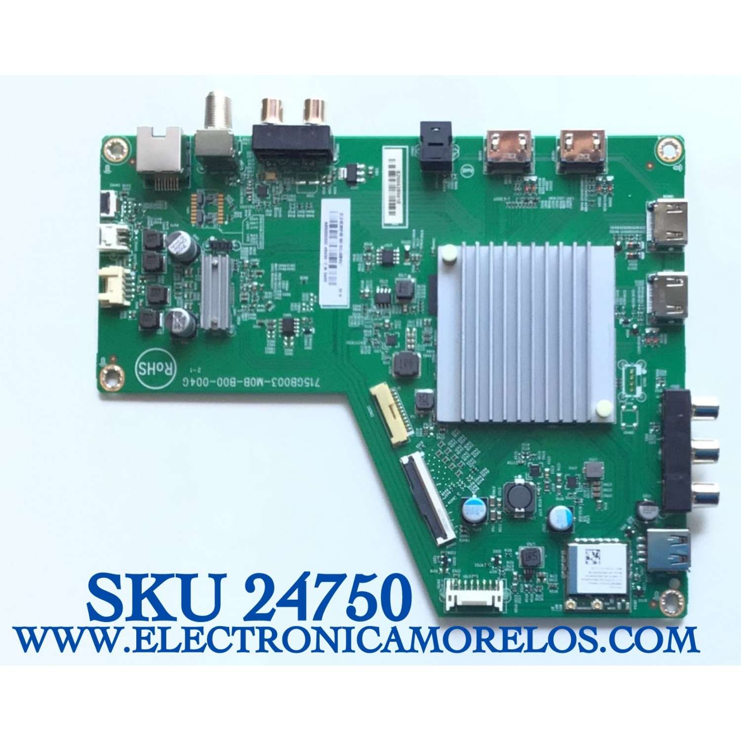 MAIN PARA TV VIZIO SMART 4K UHD CON HDR RESOLUCION (3840 x 2160) NUMERO DE PARTE 756TXKCB02K016 / 715GB003-M0B-B00-004G / (X)XKCB02K016010X / PANEL TPT650UA-QVN07.U / TPT650UA-QVN07.U REV:S900H / MODELO M65Q8-H1 / M65Q8-H1 LTYWZMKW