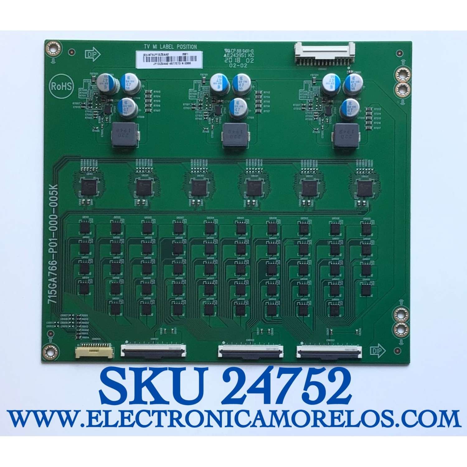 LED DRIVER PARA TV VIZIO / NUMERO DE PARTE LNTVJY13ZXAA2 / 715GA766-P01-000-005K / (X)LNTVJY13ZXAA2 / PANEL TPT650UA-QVN07.U / TPT650UA-QVN07.U REV:S900H / MODELO M65Q8-H1 / M65Q8-H1 LTYWZMKW