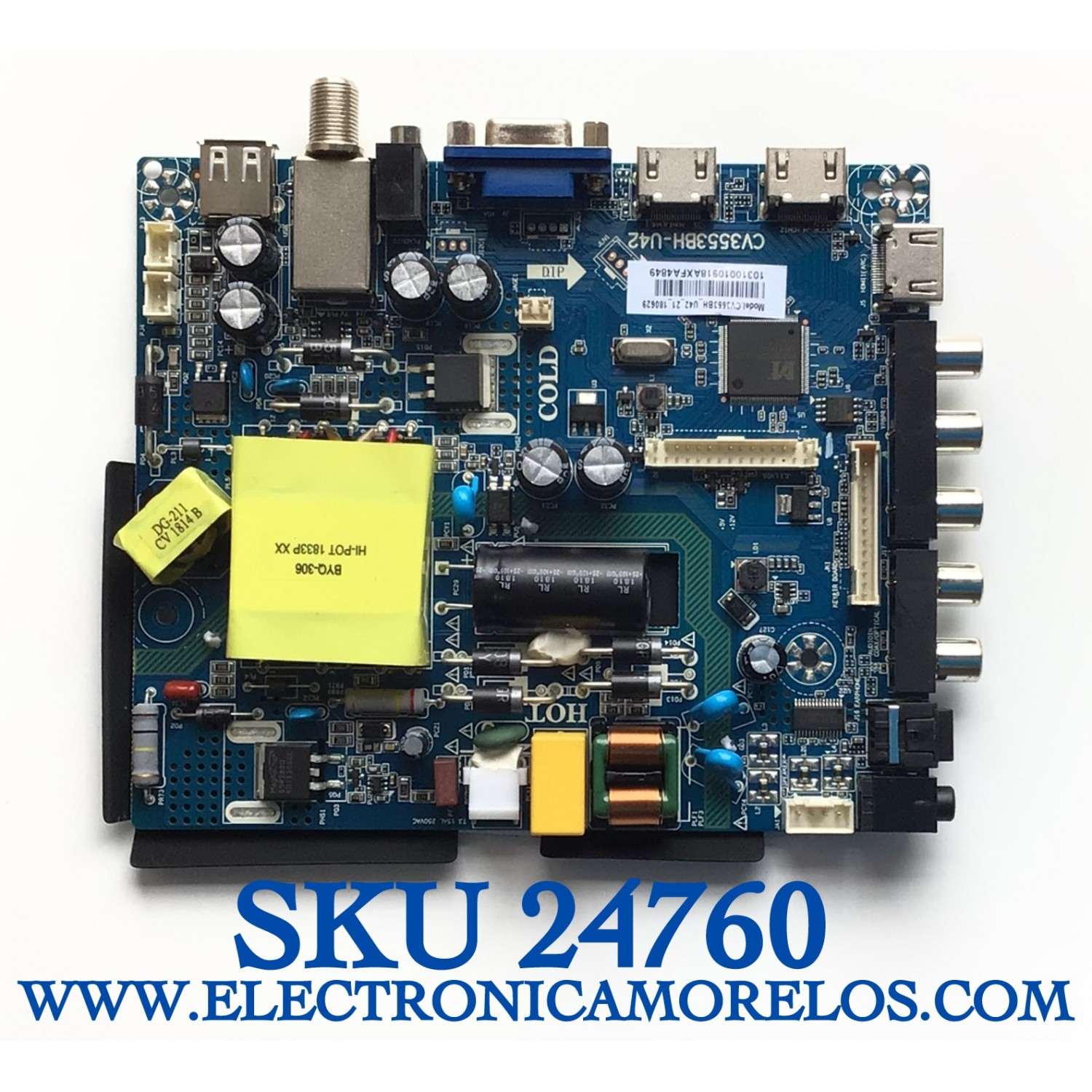 MAIN FUENTE PARA TV WESTINGHOUSE RESOLUCION (1920 x 1080) NUMERO DE PARTE 103100109 / CV3553BH-U42 /  W18147-2-SY  / 10310010918AXFA / PANEL T500-TAF-DLED / DISPLAY CV500U1-T01 / MODELO WD49FB1018