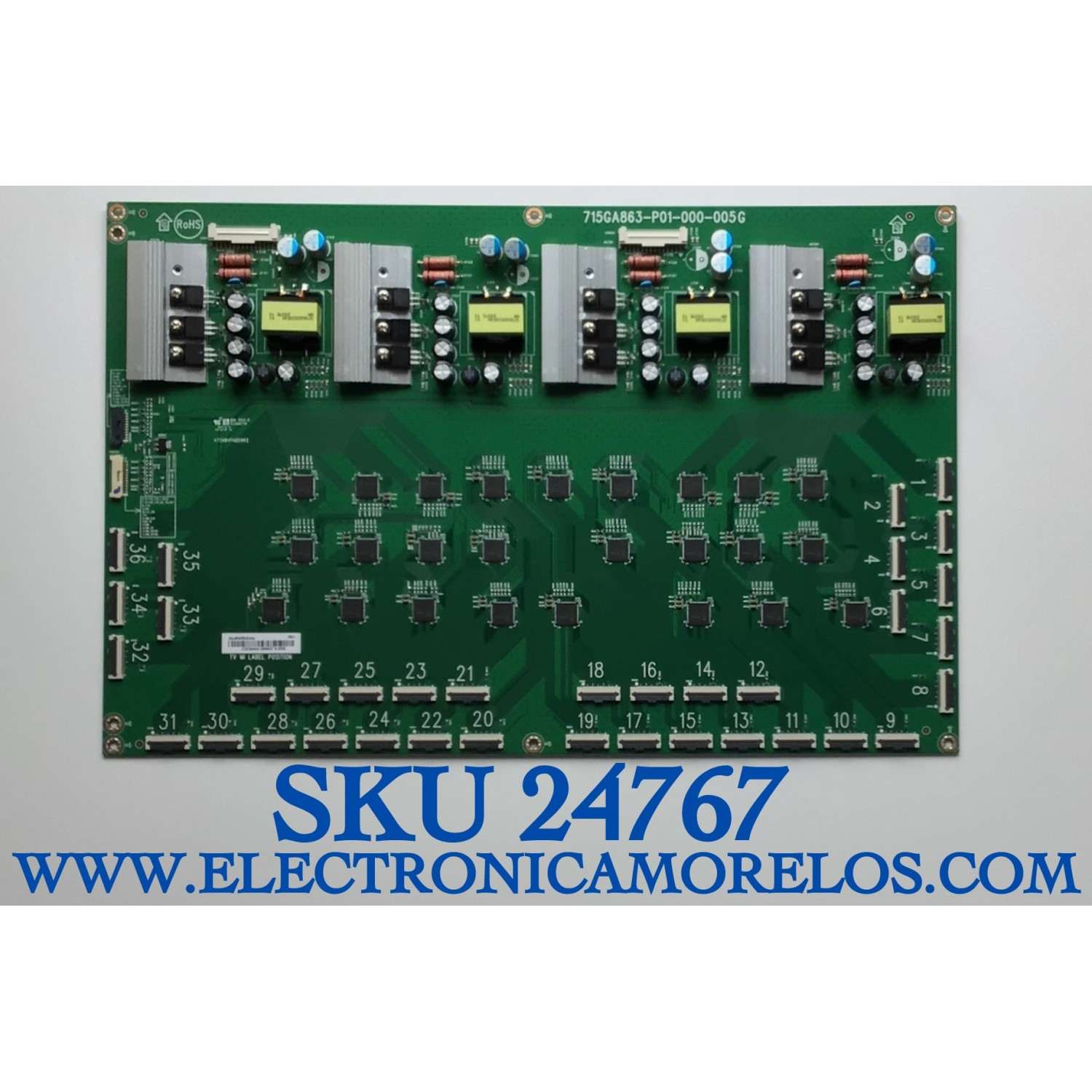 LED DRIVER PARA TV VIZIO / NUMERO DE PARTE LNTVJT23ZAAAA / 715GA863-P01-000-005G / (X)LNTVJT23ZAAAA / JT23ZAAAA / 5058437 / PANEL T850QVF06.0 / MODELO P85QX-H1 / P85QX-J01