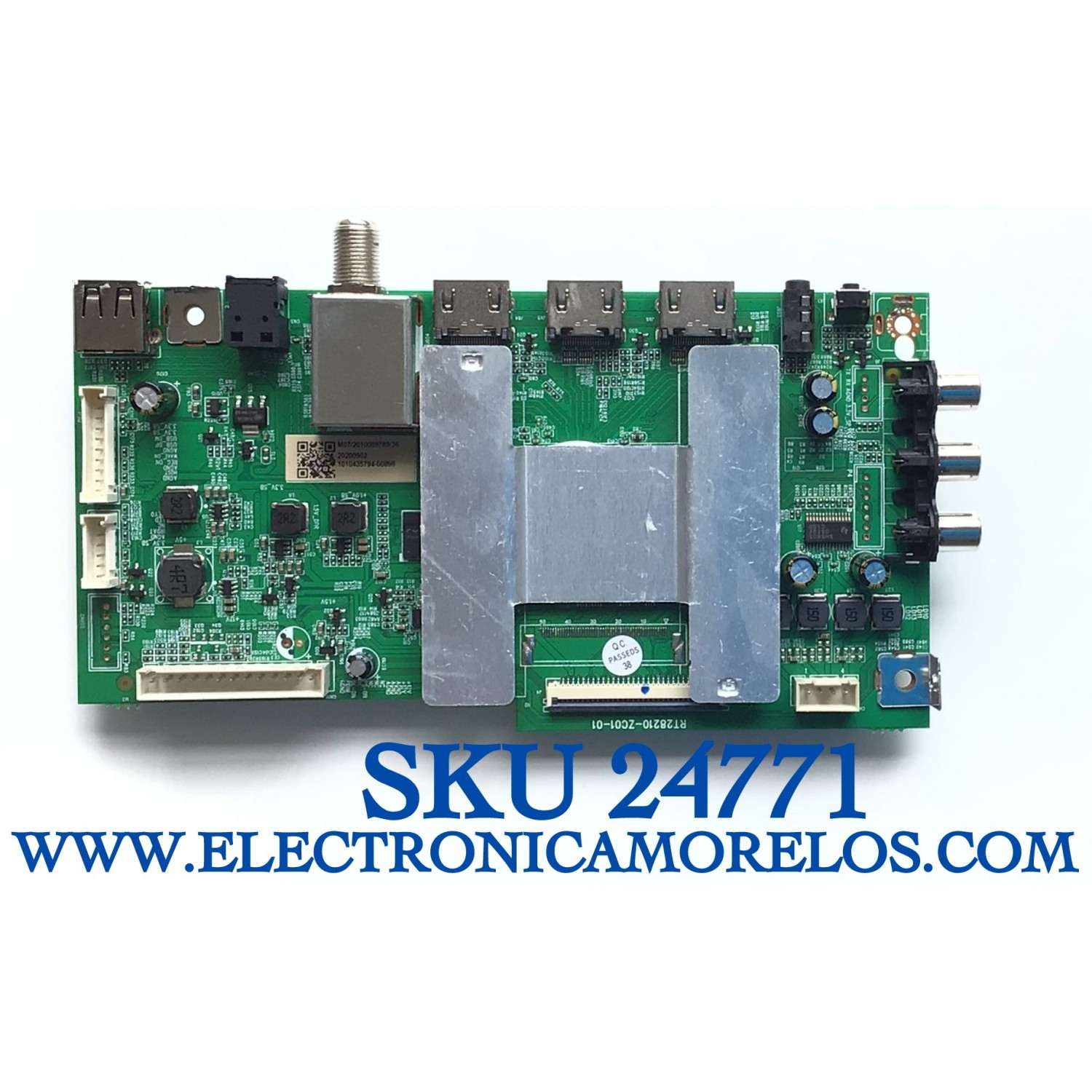 MAIN ORIGINAL PARA TV ONN / NUMERO DE PARTE 515C28210M07 / RT28210-ZC01-01 / CQC19001215262 / 102P2E02908B0 / E502484 / KB6160 / PANEL LSC320AN09-H / LSC320AN10-H / DISPLAY HV320WHB-F56 / V320BJ8-Q01 / MODELO 100012589 32" /  WR32HB2200