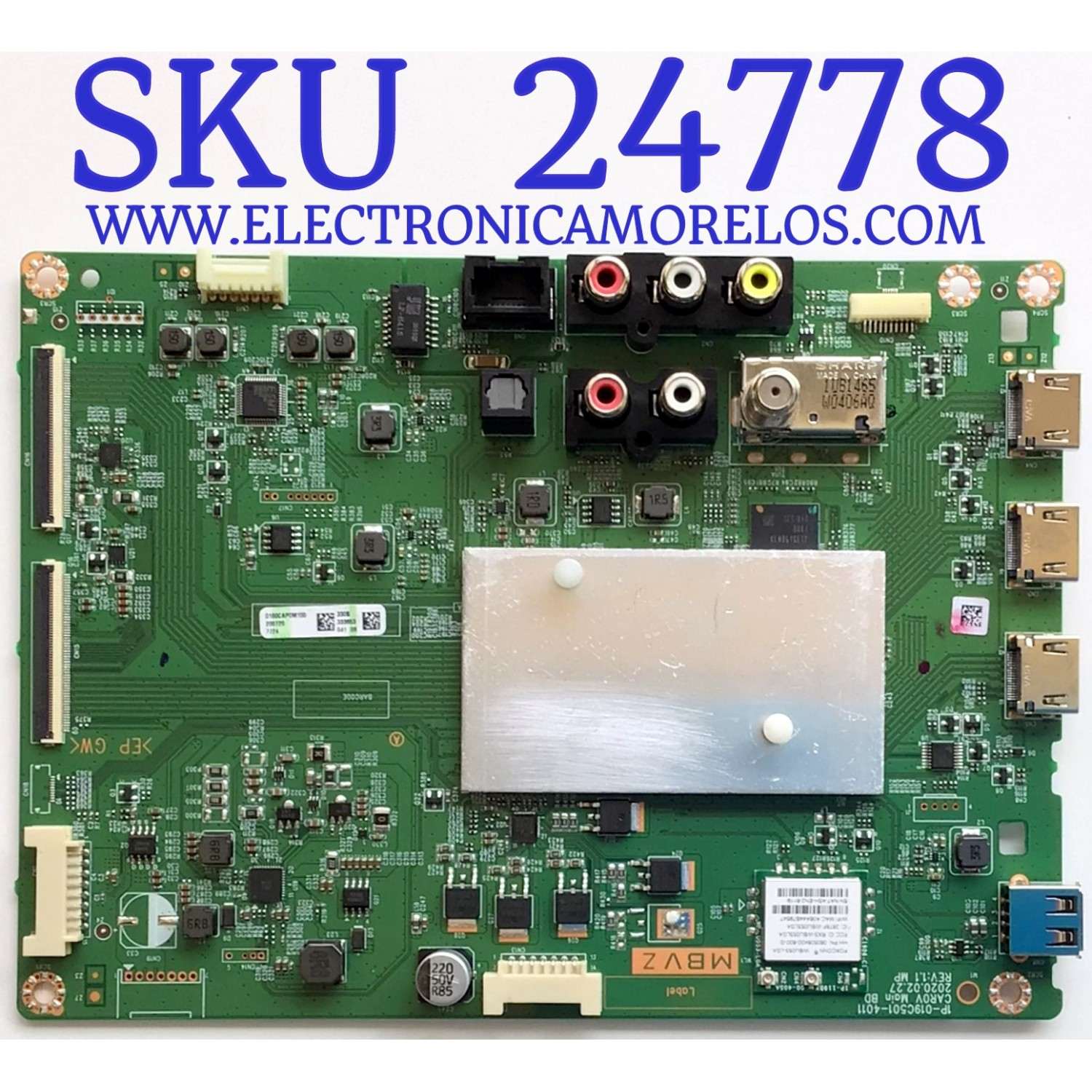 MAIN PARA TV VIZIO NUMERO DE PARTE 0160CAP0M100 / 1P-019C501-4011 / CAR0V / 200720 / 333653 / PANEL SD600DUA-5 / MODELO V605-H3 LFTRA3