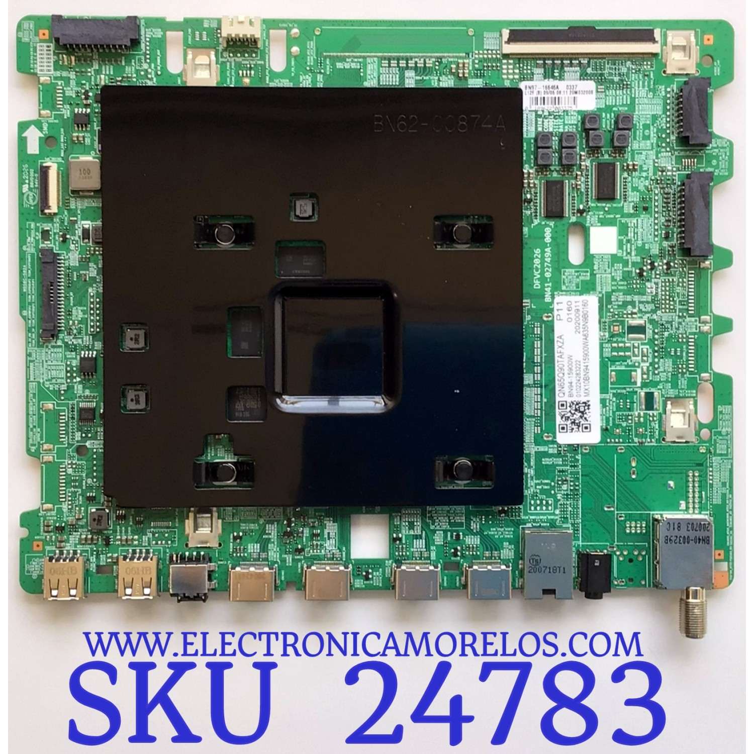 MAIN PARA TV SAMSUNG QLED 4K·UHD·HDR SMART TV / NUMERO DE PARTE BN94-15900W / BN41-02749A / BN97-16646A / BN41-02749A-000 / BN9415900W / PANEL CY-TT065FLAV5H / MODELO QN65Q90 / QN65Q90TAFXZA AB04