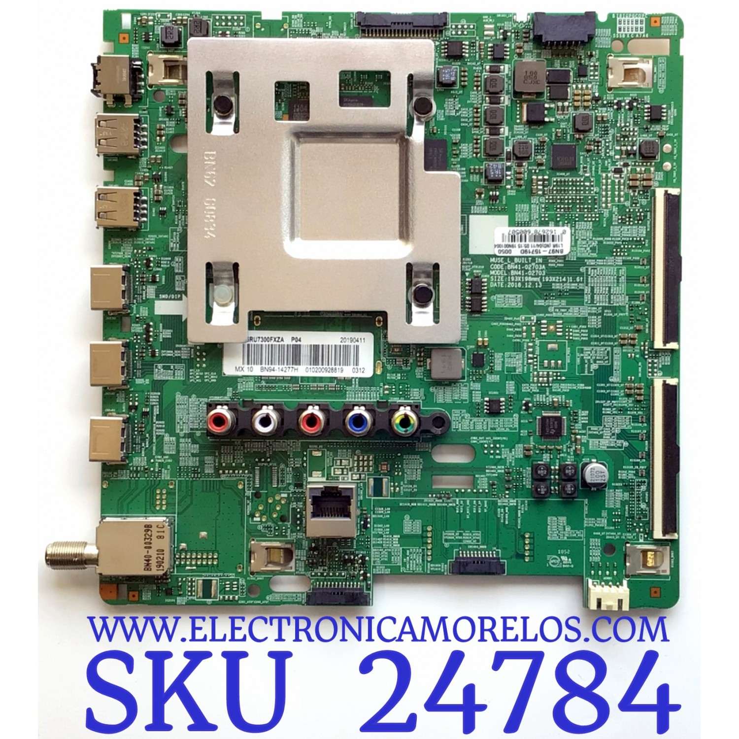 MAIN PARA TV SAMSUNG UHD 4K CURVA SMART TV / NUMERO DE PARTE BN94-14277H / BN97-15719D / BN41-02703A / PANEL CY-CN055HGLV9H / MODELO UN55RU7300 / UN55RU7300FXZA FA01
