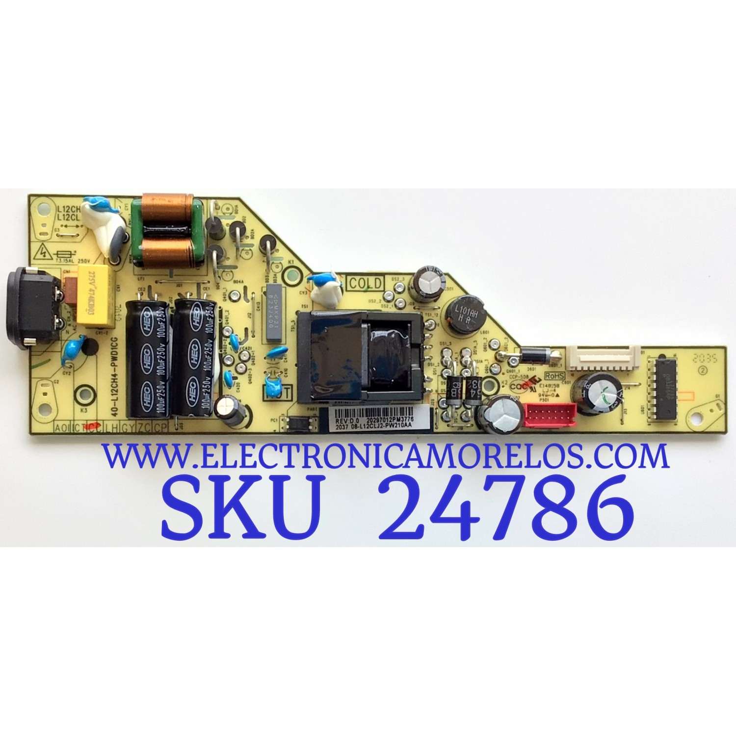 FUENTE DE PODER PARA TV TCL / NUMERO DE PARTE 08-L12CLJ2-PW210AA / 40-L12CH4-PWD1CG / 40-L12CH4-PWF1CG / L12CL / CCP-508 / PANEL LVU500NDEL / DISPLAY CC500PV9D VER.02 / MODELOS 50S431 / 50S433 / 50S435 / 50S434 / 50S446 / 50S525