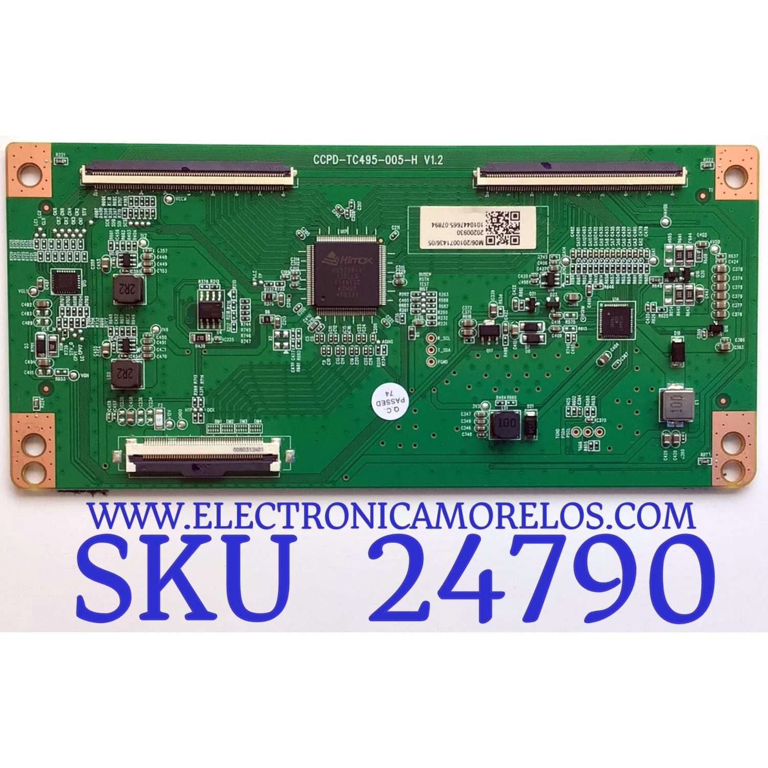 T-CON PARA TV WESTINGHOUSE / NUMERO DE PARTE CCPD-TC495-005-H / CCPD-TC495-005-H V1.2 / M06/2010071436/05 / 20200930 / 1010447665-07894 / PANEL CC580PV7D / MODELO WR58UX4019