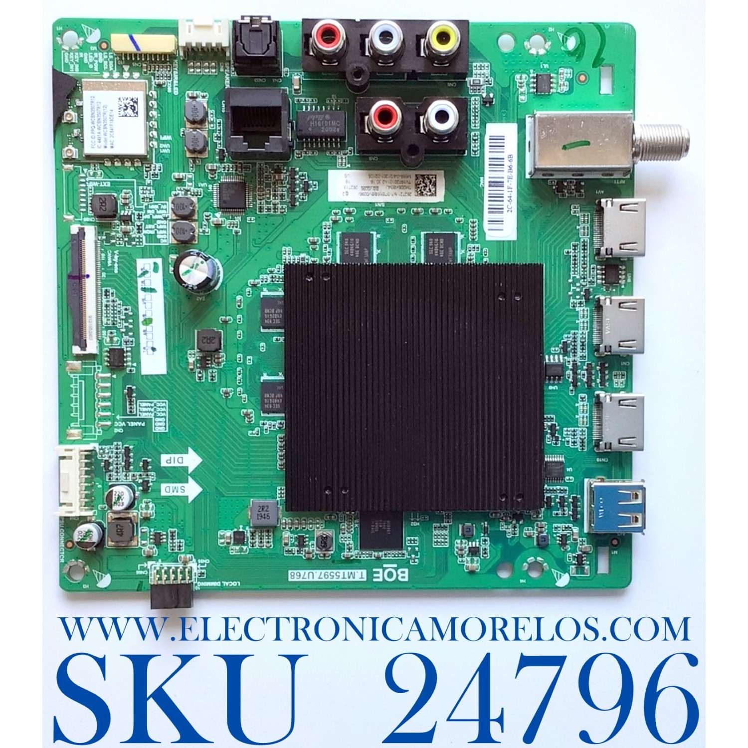 MAIN PARA TV VIZIO QLED 4K SMART TV RESOLUCION (3840 X 2160) / NUMERO DE PARTE 262721 / T.MT5597.U768 / 262719 / TV19720101/V2 / 21201-02105 / PANEL´S HV550QUB-H10 / BOEI550WU1_H / MODELOS M556-G4 / M556-G4 LBPFQN / M556-G4 LBPFQNBW / M556-G4 LBPFQNBV