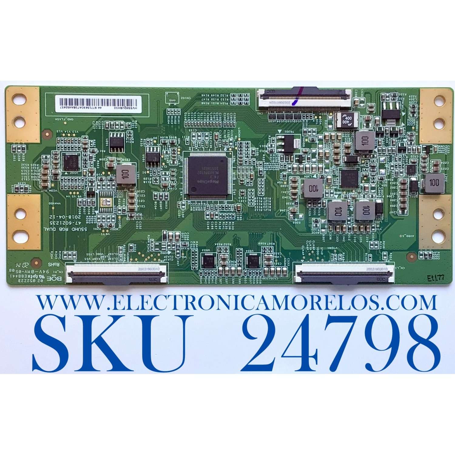 T-CON PARA VIZIO QLED 4K SMART TV / NUMERO DE PARTE 44-9771563O / 47-6021235 / HV550QUBH10 / 44-97715630 / B052004AA0068-02 / PANEL´S HV550QUB-H10 / BOEI550WU1_H / MODELO M556-G4 / M556-G4 LBPFQN / M556-G4 LBPFQNBW / M556-G4 LBPFQNBV