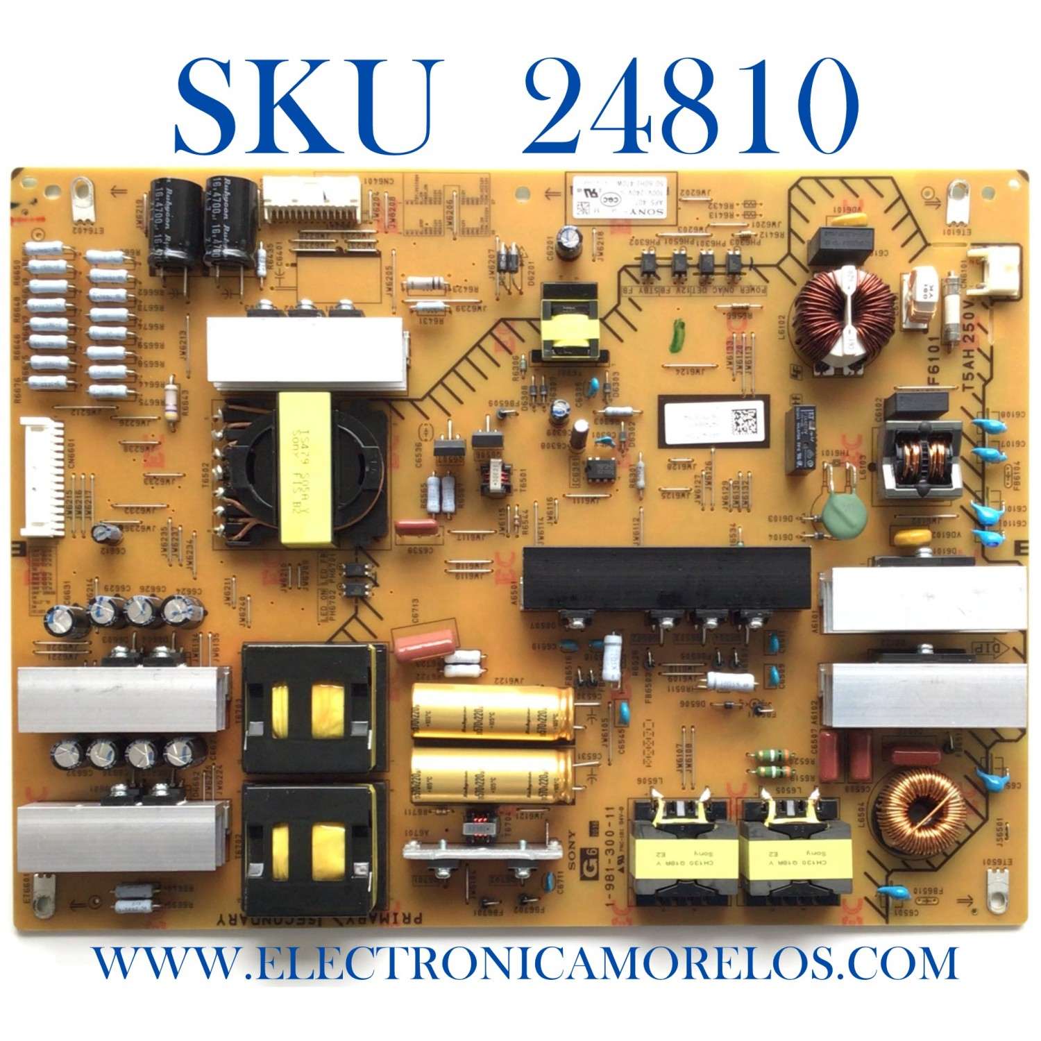 FUENTE PARA TV SONY NUMERO DE PARTE 147466811 / 1-981-300-11 / 1-474-668-11 / 147466811-1607M001640-A / PANEL YD6S650DNN01 / MODELO XBR-65Z9D