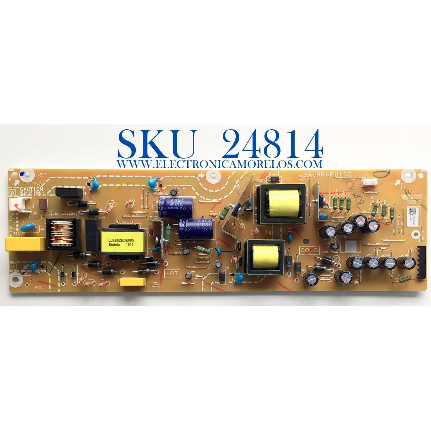 FUENTE PARA TV SANYO NUMERO DE PARTE ACRRC021 / P000000148 / BACRRAF01021 / MODELO FW55R70F