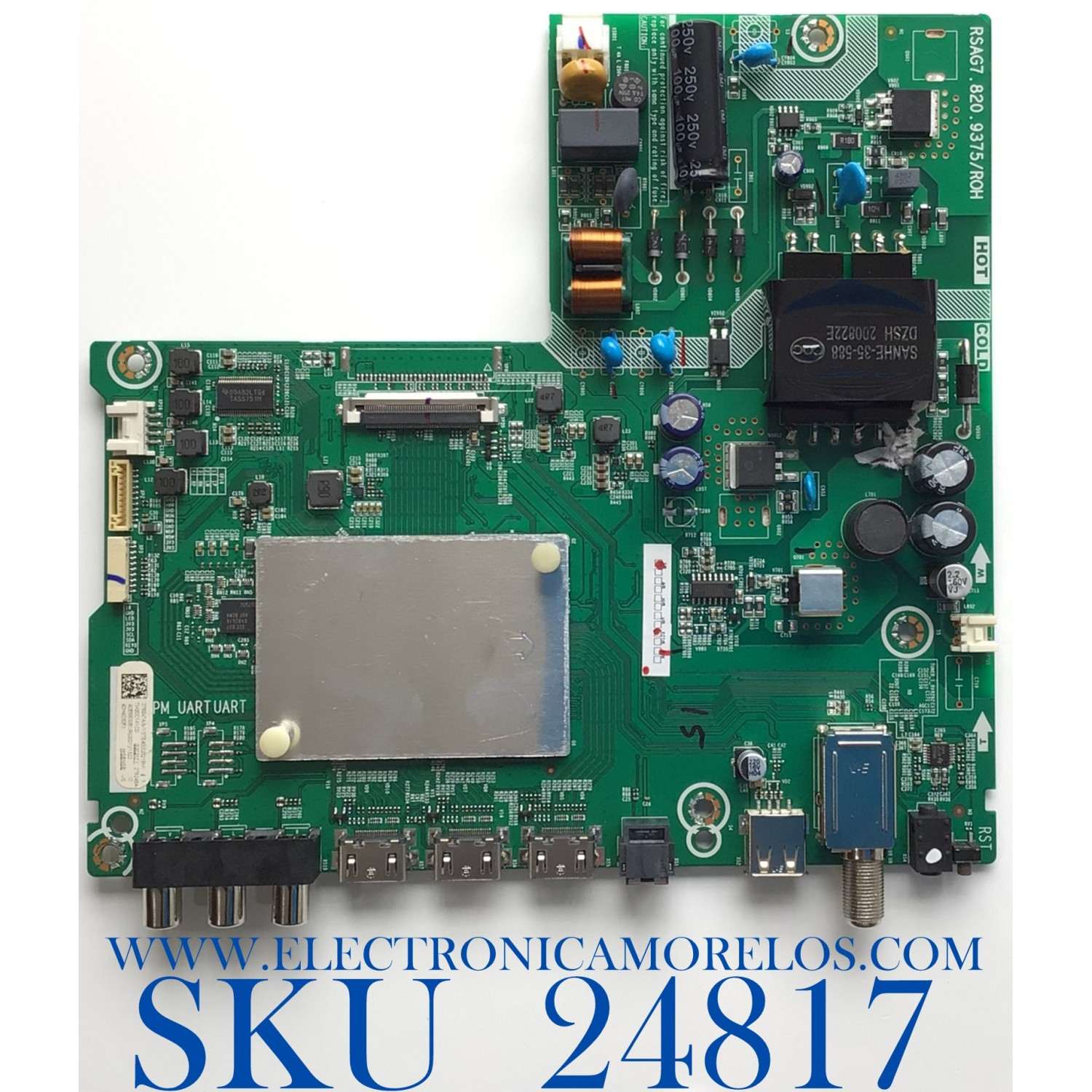 MAIN FUENTE PARA TV HISENSE NUMERO DE PARTE 279247A / RSAG7.820.9375/ROH / 279248 / 3TE40G20219M / TM20C141CD / G20217Y / 40E5600EUR(0001)1322 / PANEL V400HJ6-PE1 / MODELO 40H4030F1