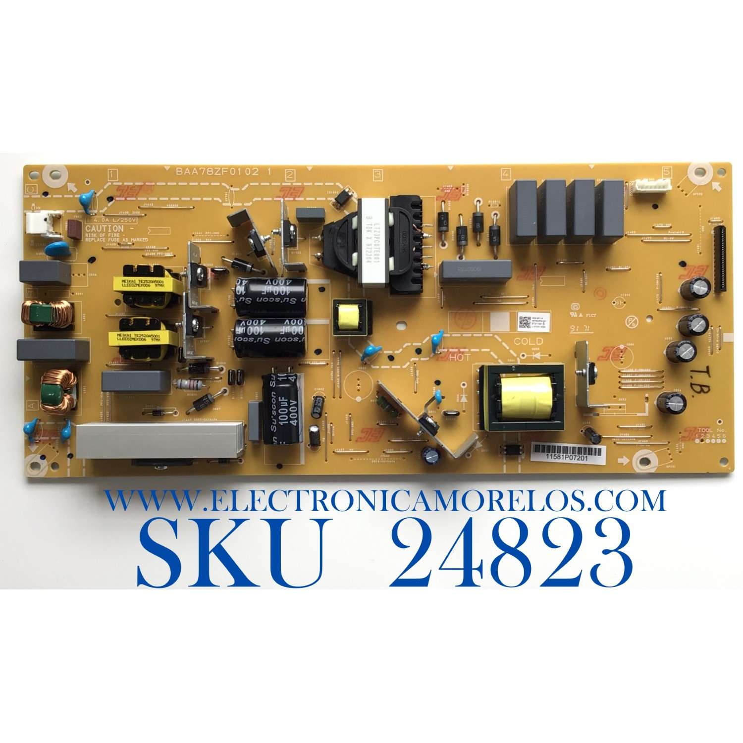 FUENTE DE PODER PARA TV PHILIPS / NUMERO DE PARTE AB780MPW-001 / BAA78ZF0102 B / BAA78ZF0102 1 / AB780MPW001 / BAA78ZF01021 / AB780MPW / MODELO 65PFL5603/F7