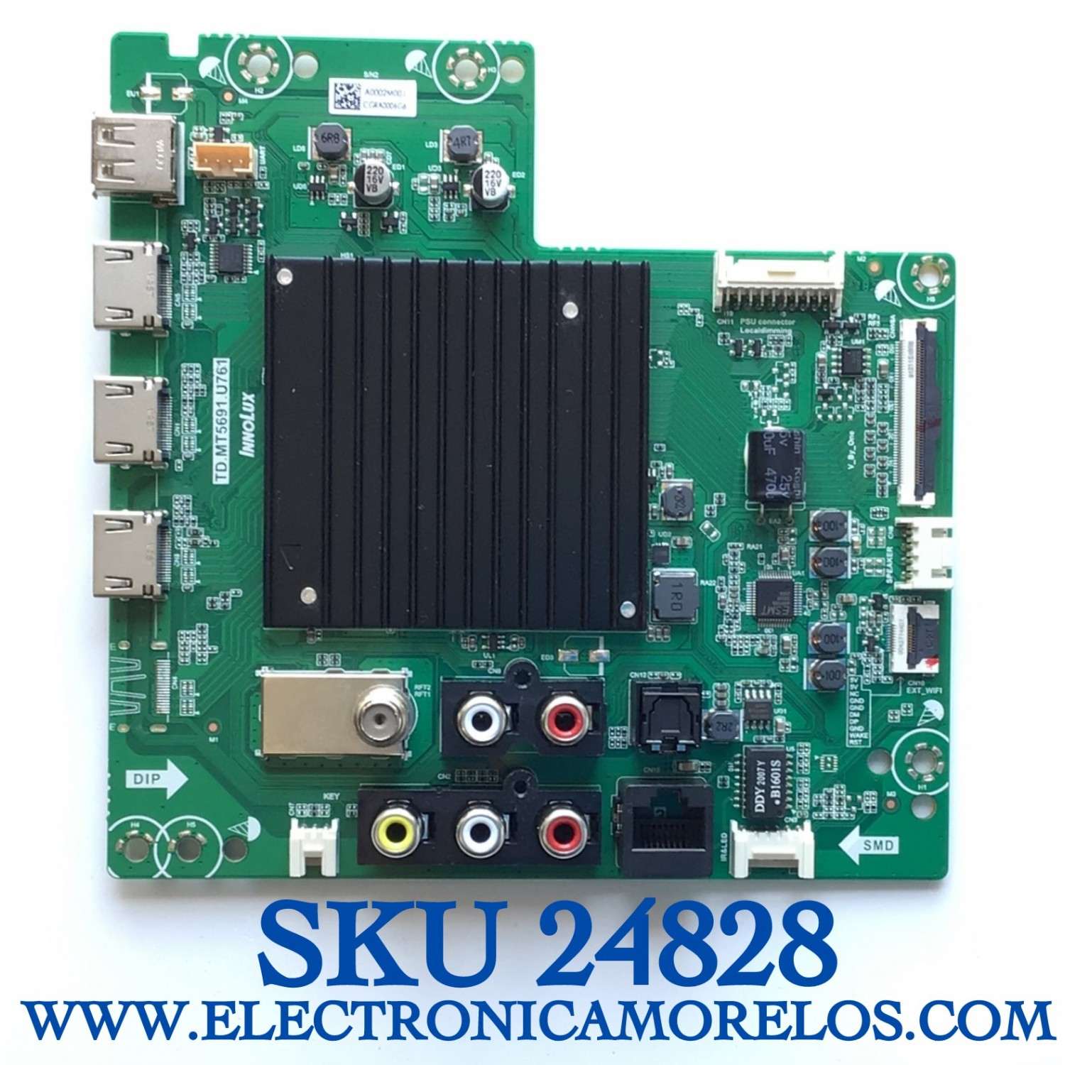 MAIN PARA TV VIZIO 4K HDR SMART TV  / NUMERO DE PARTE TD.MT5691.U761 / V500DJ6-D03 / A20041987 / A0002M00J / PANEL V500DJ6-D03 REV.CB / MODELO V505-H19 / V505-H19 LIAIZB / ((NOTA IMPORTANTE:CHECAR QUE EL PANEL Y MODELO CORRESPONDA CON SU TELEVISION))