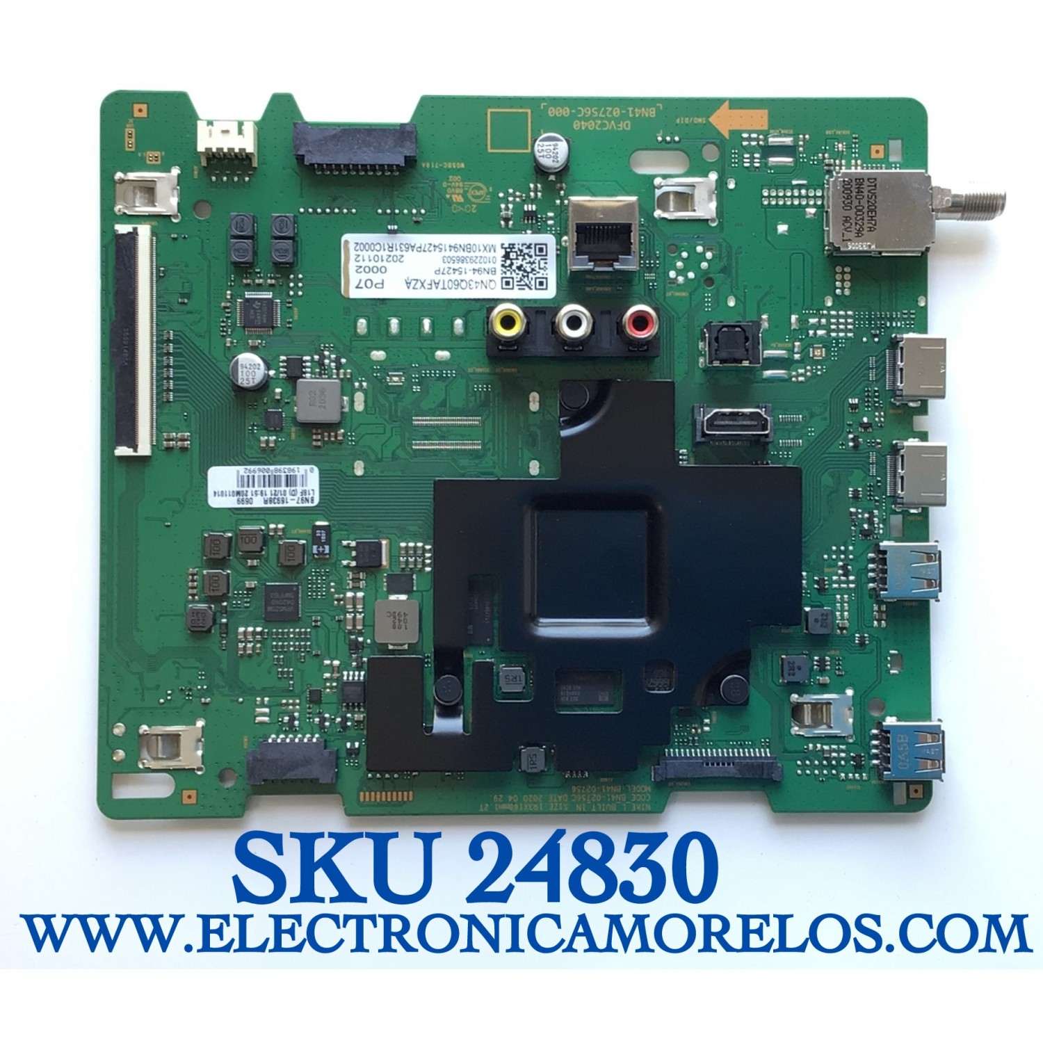 MAIN PARA TV SAMSUNG QLED 4K·UHD·HDR SMART TV / NUMERO DE PARTE BN94-15427P / BN41-02756C / BN97-16938R / BN94-15427P / PANEL CY-RT043HGAV2H / MODELO QN43Q60 / QN43Q60TAFXZA AB01