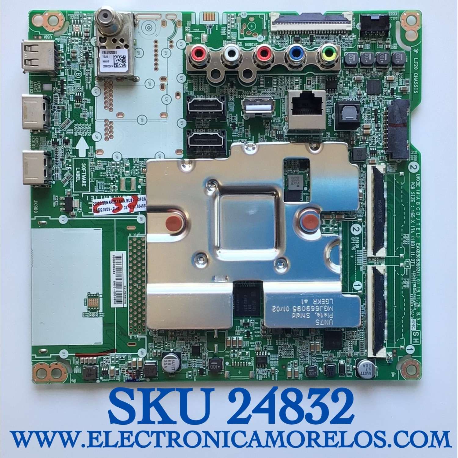 MAIN PARA SMART TV LG 4K NanoCell HDR RESOLUCION (3840 x 2160) / NUMERO DE PARTE EBT66493002 / EAX69083603(1.0) / 0IEBT000-01N5 / RUD08X2A1FG / PANEL NC550EQG-ABHH5 / MODELO 55NAN081ANA.BUSFLOR / 55NAN081ANA