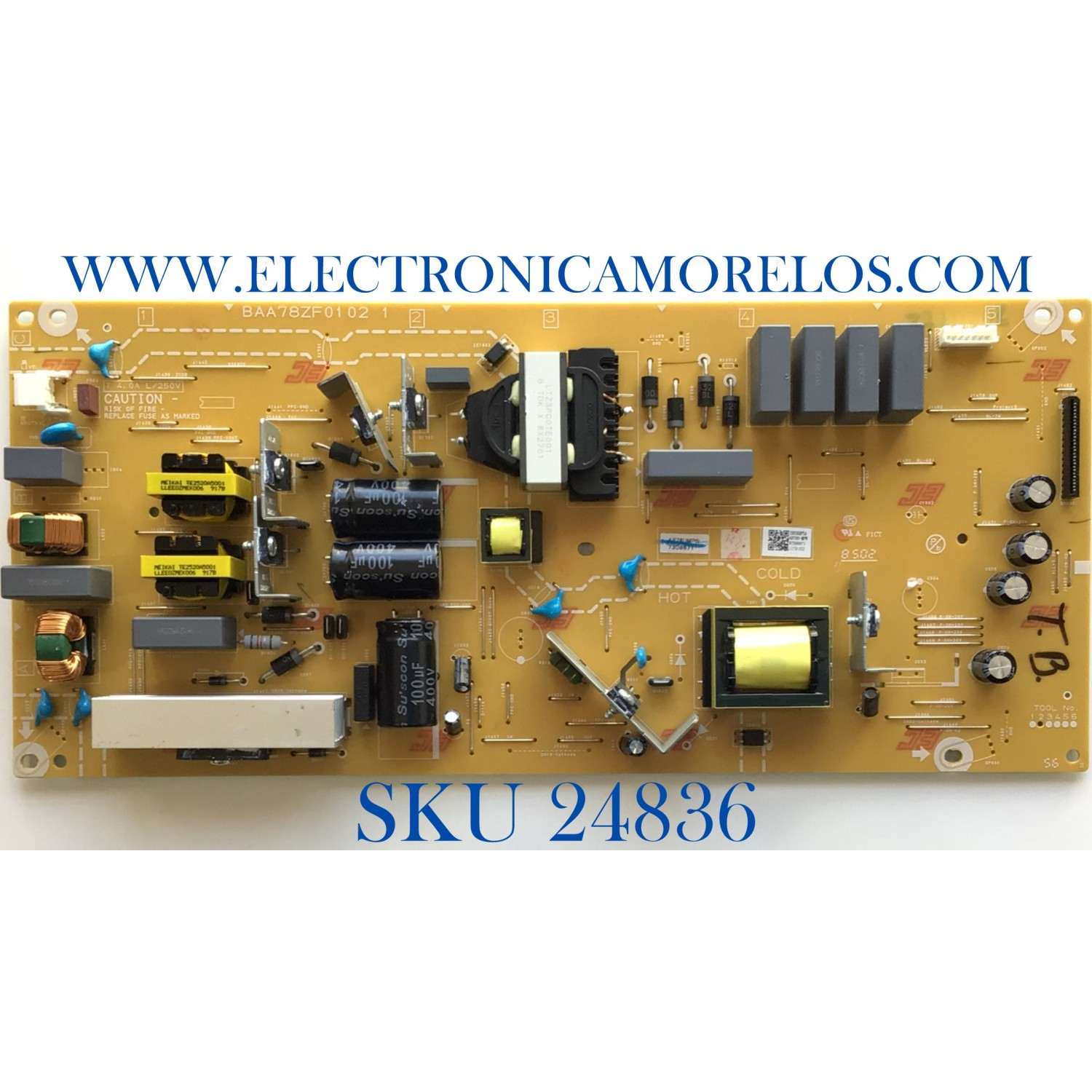 FUENTE DE PODER PARA TV PHILIPS / NUMERO DE PARTE AB78UMPW / AB78U-MPW / BAA78ZF0102 1 / BAA78ZF01021 / MODELO 65PFL5602/F7
