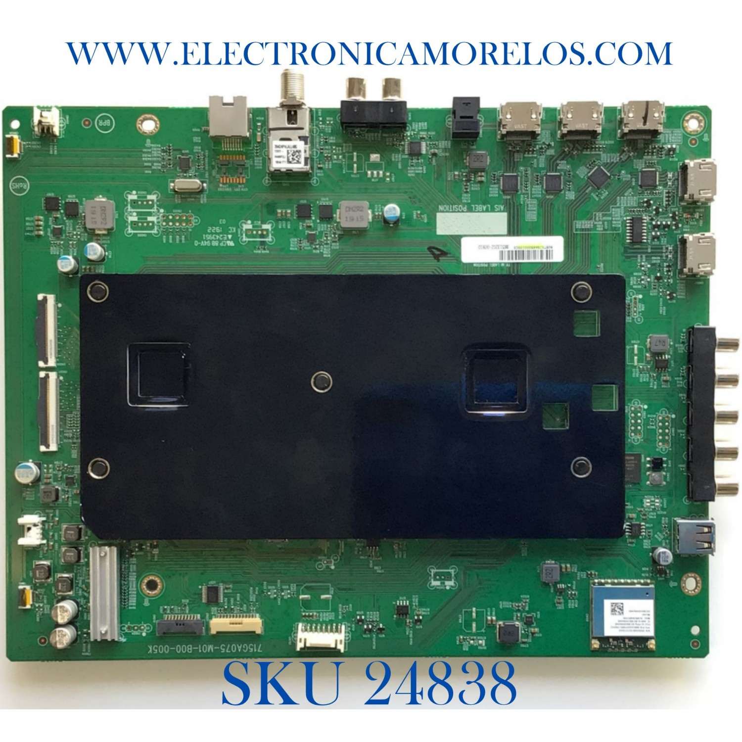  MAIN PARA TV VIZIO NUMERO DE PARTE 905TXJSA650/ 715GA075-M01-B00-005K / 905TXJSA65000100CX / PANEL T650QVF09.3 / MODELO  P659-G1 LTCAYNMV