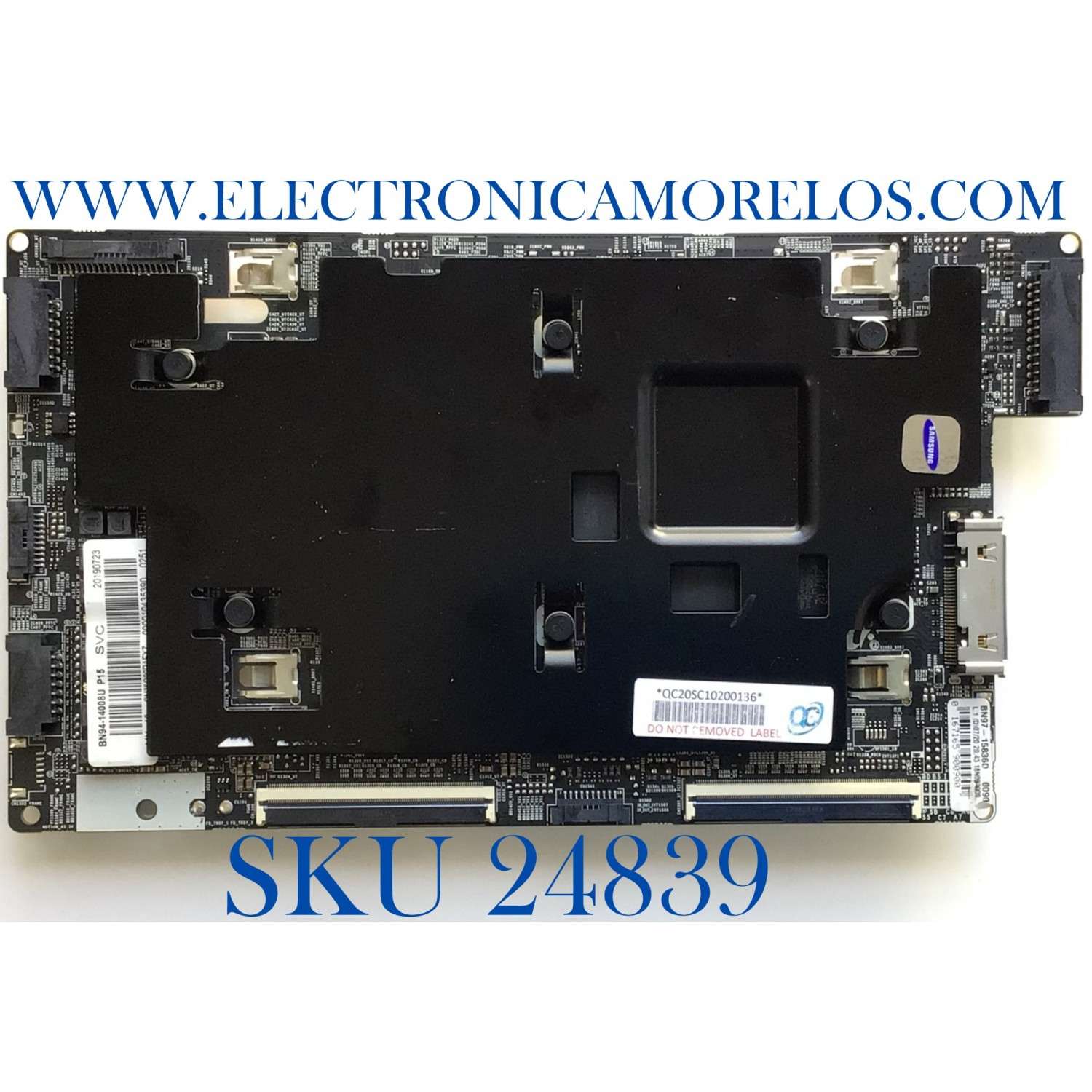 MAIN PARA TV SAMSUNG NUMERO DE PARTE BN94-14008U / BN41-02697A / BN41-02697 / BN97-15836D / BN9414008U / PANEL CY-TR075FLAV1H / MODELO QN75Q90RAFXZA AA01
