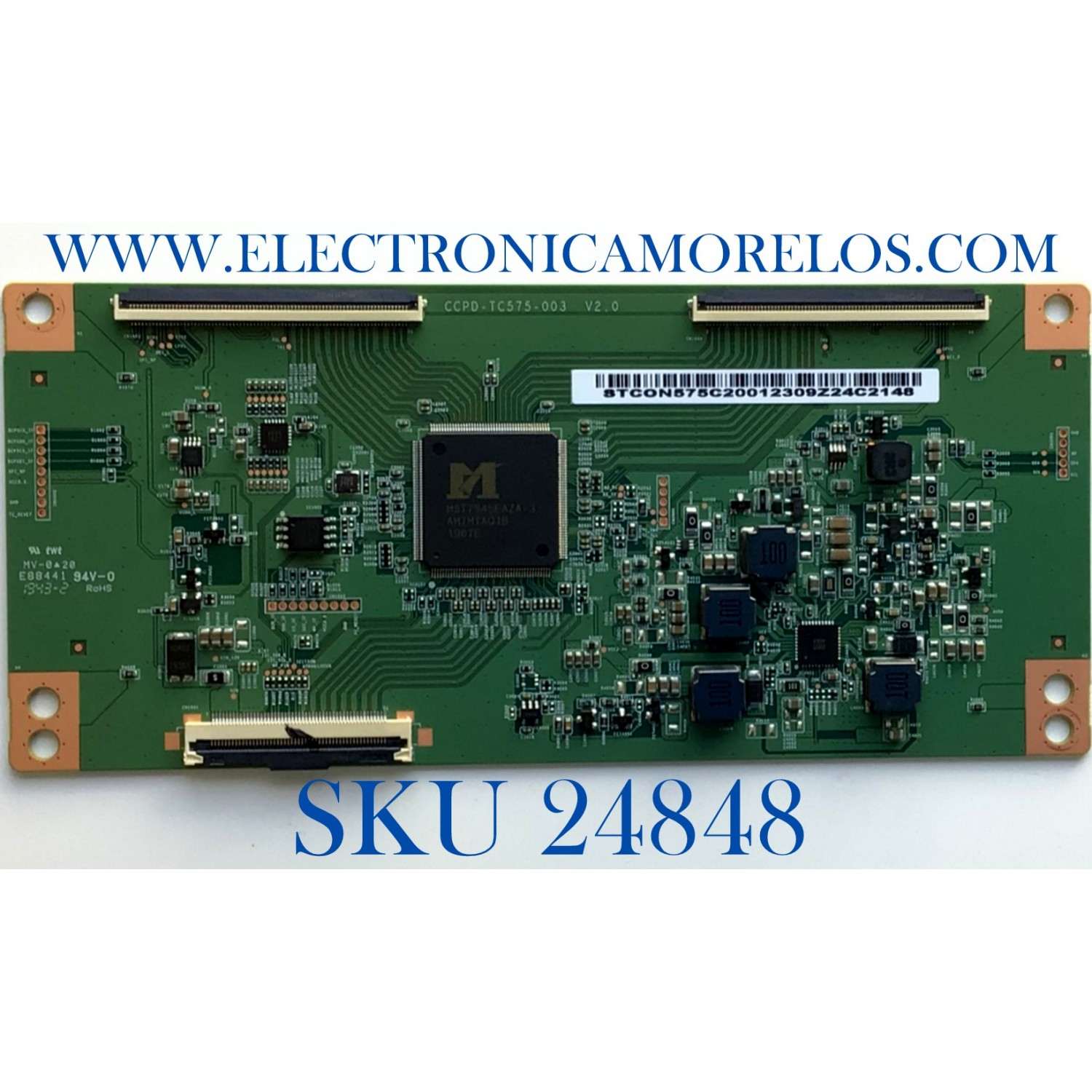 T-CON PARA TV WESTINGHOUSE·ROKU TV 4K UHD HDR SMART TV / NUMERO DE PARTE STCON575C / CCPD-TC575-003 / STCON575C2001123 / PANEL CC580PV4D / MODELO WR58UX4019 / ((NOTA IMPORTANTE:CHECAR QUE EL PANEL Y MODELO CORRESPONDA CON SU TELEVISION))