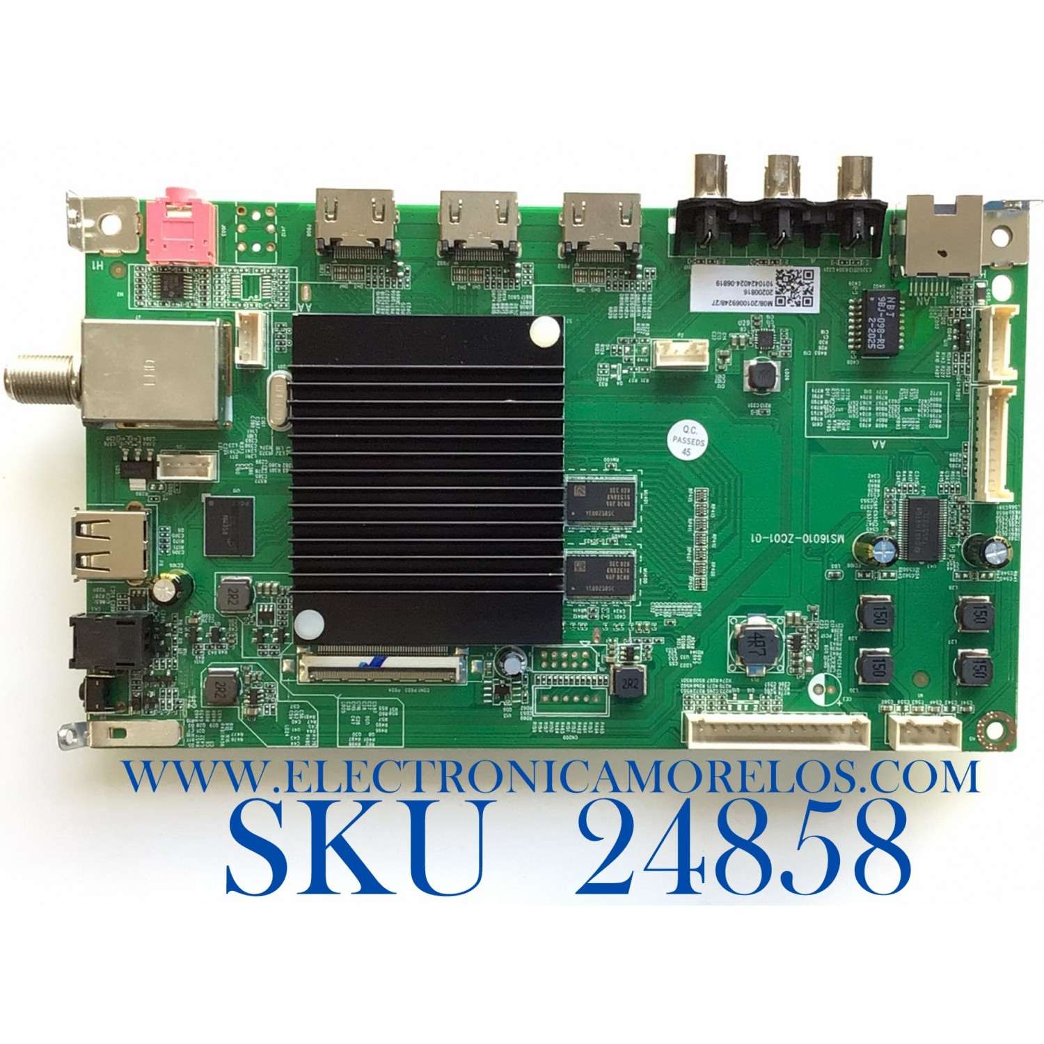 MAIN PARA TV JVC ORIGINAL ROKU TV 4K UHD HDR / NUMERO DE PARTE 515C16010M07 / MS16010-ZC01-01 / 2E01413B0 / E503744 / 18134210034 / KB6160A / PANEL CC500PV1D02 / DISPLAY CC500PV5D VER.17 / CC500PV5D VER.20 / MODELO LT-50MAW595