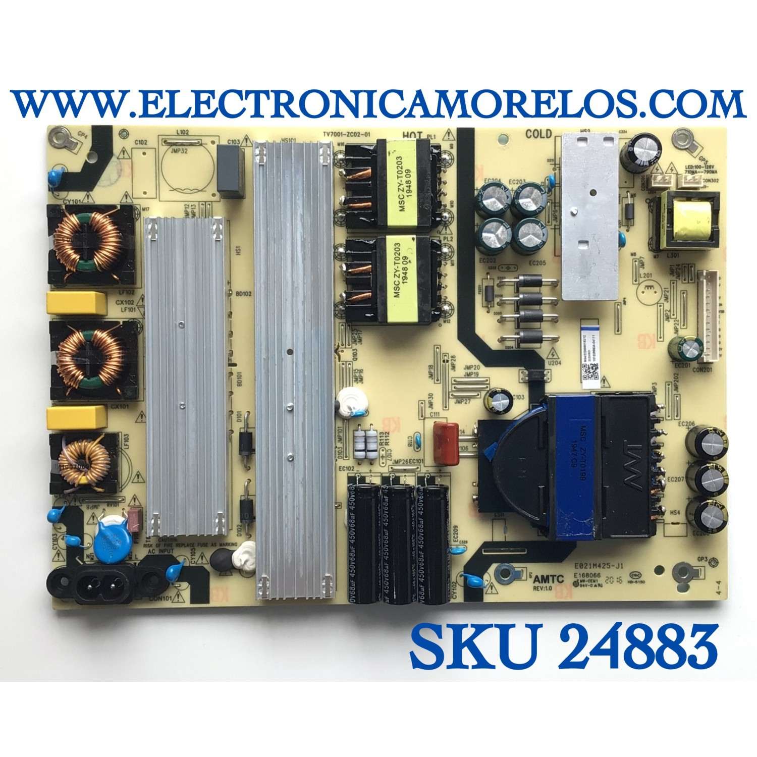 MAIN FUENTE (COMBO) PARA TV SKYWORTH 4K (ANDROID) UHD HDR SMART TV / NUMERO DE PARTE 5800-A9K23G-0P10 / CP2E30532B0 / 5800-A9K23G-0P10 VER00.04 / E342828 / 1980508U / 1980508U00246 / PANEL SDL500WY (QD0-F19) / MODELO 50Q20300