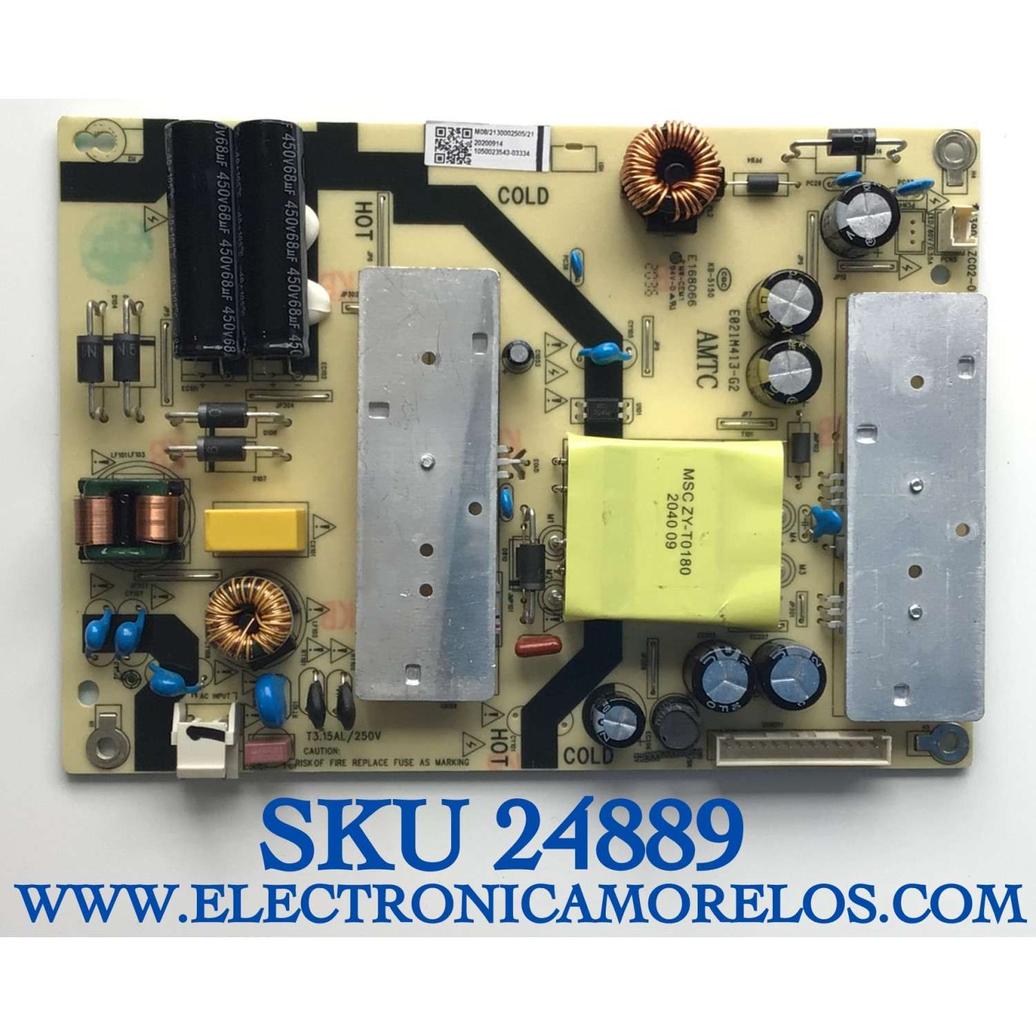 FUENTE DE PODER PARA TV PHILIPS 4K UHD (ANDROID) SMART TV / NUMERO DE PARTE ABG8KMPW / ABG8KMPWT / BACR8ZF01021 / BACR8ZF01 02 1 / BACR8ZF0102 1 / PANEL HV650QUB-N9E / MODELO 65PFL5604/F7 A