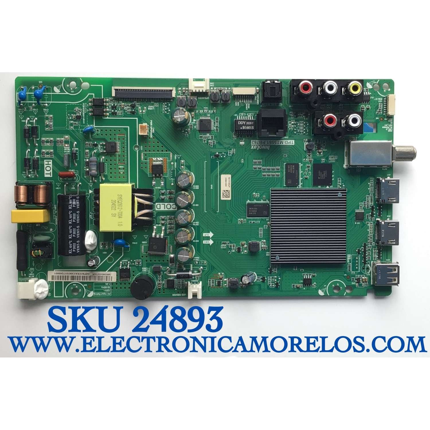 MAIN FUENTE PARA TV VIZIO / NUMERO DE PARTE 6M03M0004T00R / TPD.MT5581.PB762 / A0004N00V / AP305101P8 / 0C8B7D4650D4  / PANEL  V320BJ8-D03 REV.C1 / MODELO D32H-G9 LINIXZUW