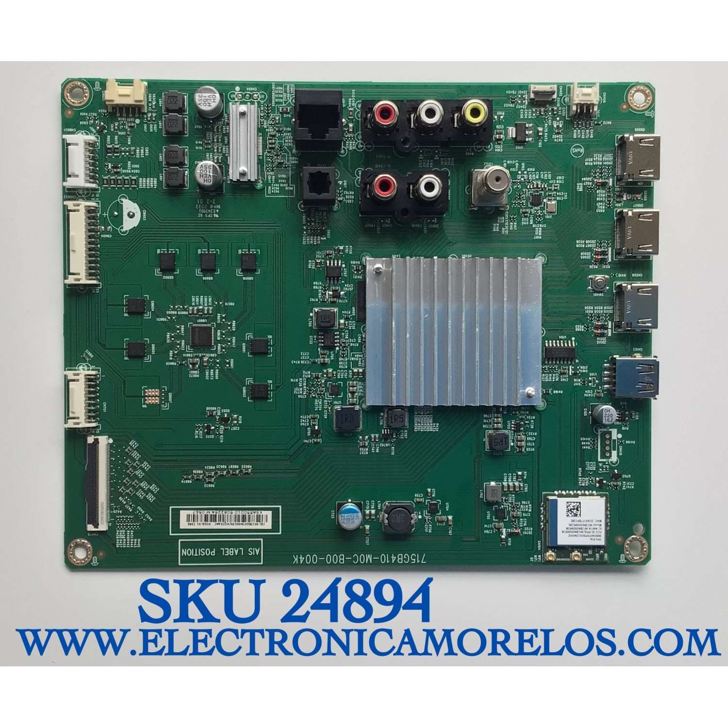 MAIN PARA TV VIZIO / NUMERO DE PARTE 756TXKCB02K046 / XKCB02K046 / 715GB410-M0C-B00-004K / (G)XKCB02K046010X / PANEL TPT550U1-QVN05.U REV:S57B1BB / DISPLAY T550QVN05.7 / MODELO M556-H1 / M556-H1 LTCWC6 / M556-H1 LTCWC6KW / M556-H1 LTCWC6LW