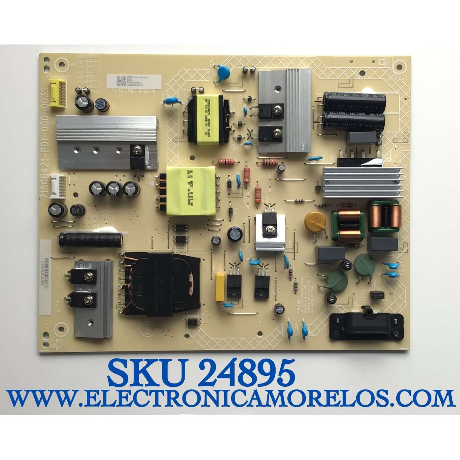 FUENTE DE PODER PARA TV VIZIO QUANTUM 4K HDR SMART TV / NUMERO DE PARTE ADTVK1820AA7 / 715B421-P01-000-003S / (X)ADTVK1820AA7 / VK1820AA7 / PANEL TPT550U1-QVN05.U REV:S57B1BB / MODELO M556-H1 / M556-H1 LTCWC6 / M556-H1 LTCWC6KW / M556-H1 LTCWC6LW