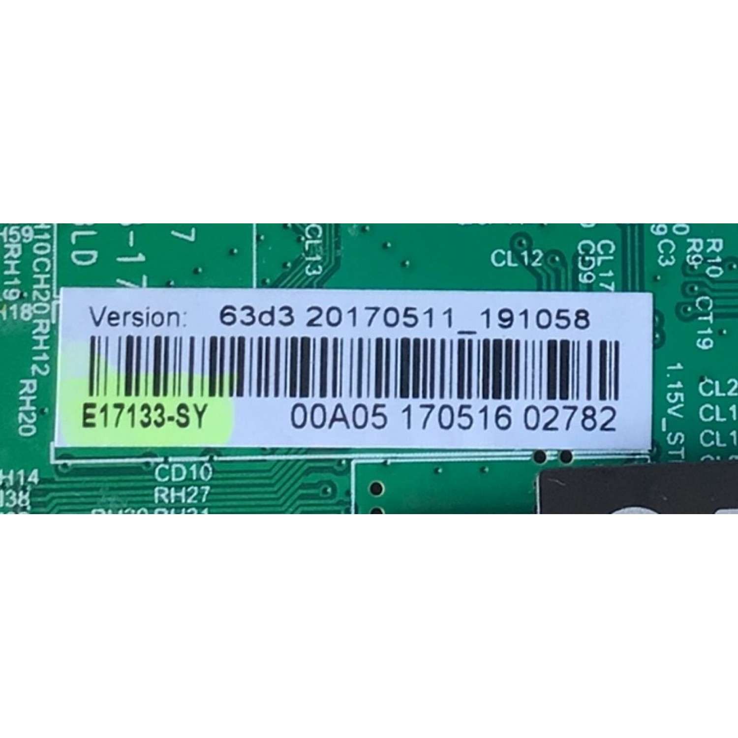 MAIN FUENTE PARA TV ELEMENT NUMERO DE PARTE K17051743 / TP.MS3393.PB751 / E17133-SY / K17051743-0A02782 / PANEL T400-V35-DLED / MODELO ELGW4017 - Imagen 3