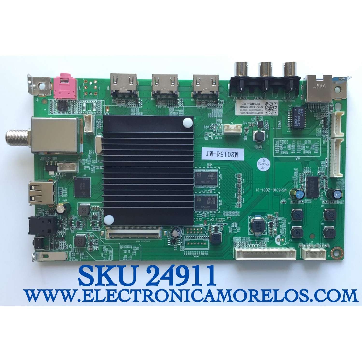 MAIN PARA TV ONN ORIGINAL ROKU TV 4K UHD HDR / NUMERO DE PARTE 515C16010M08 / MS16010-ZC01-01 / E022M464-A1 / E168066 / KB-6160 / DISPLAY JR645R3HA7L / PANEL T650QVN08.4 / 100012587 65 PULGADAS - Imagen 1