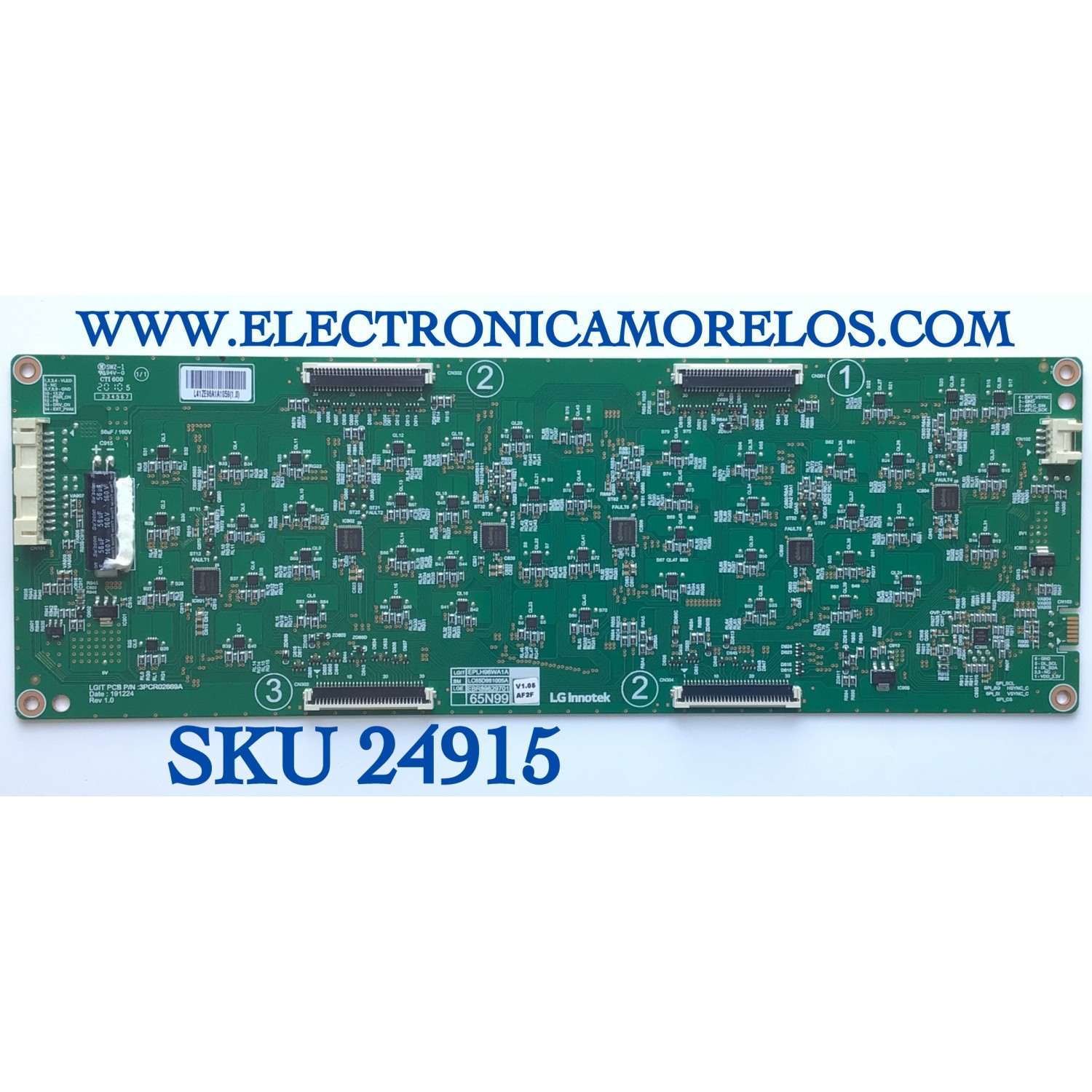 LED DRIVER PARA TV LG NUMERO DE PARTE EBR89829701 / 3PCR02669A / PANEL HC650DAD-SLCAA-2142 / MODELO 65NANO99UNA.AUSWLJR / 65NAN099UNA