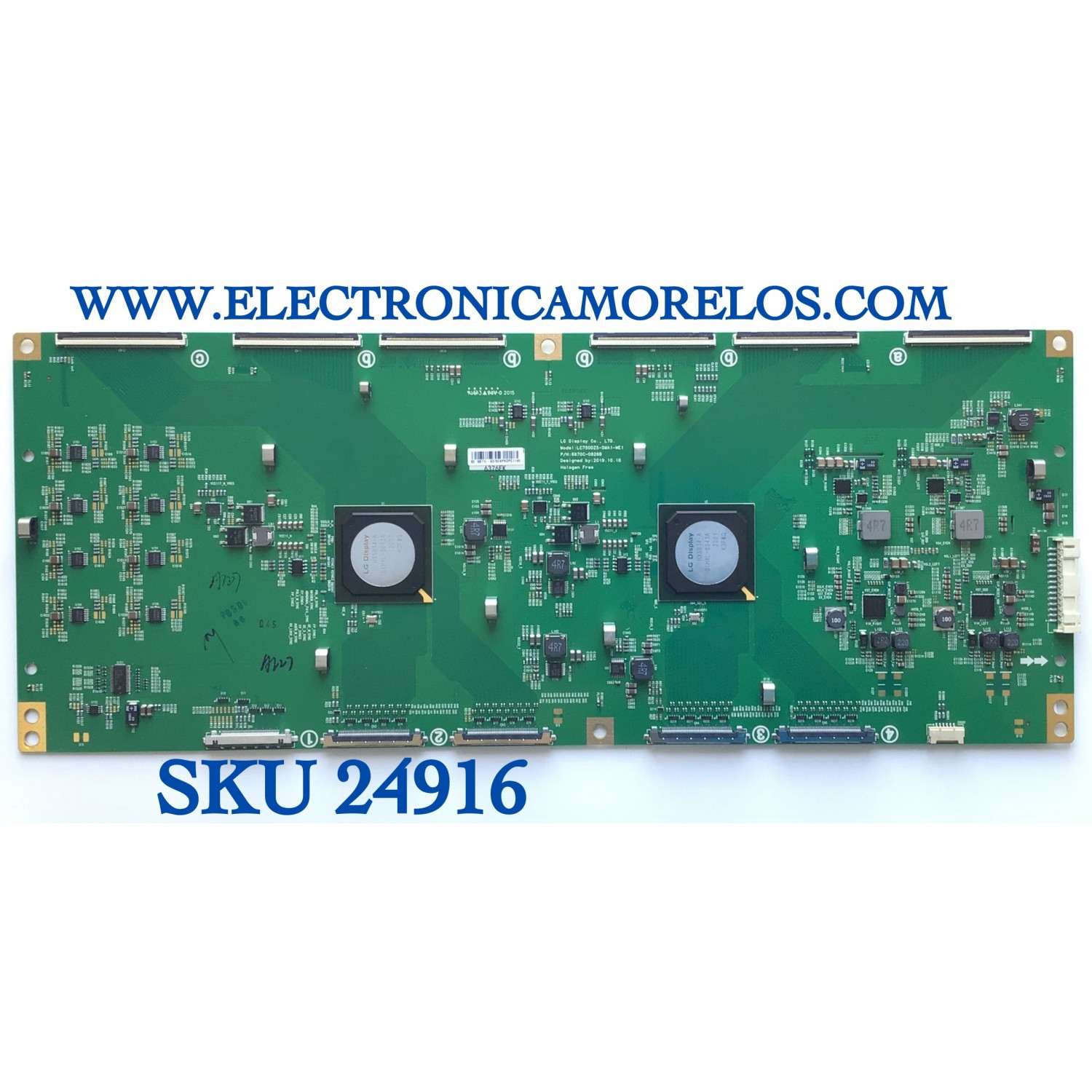T-CON PARA TV LG NUMERO DE PARTE 6871L-6376E / 6870C-0826B / 6376E / PANEL HC650DAD-SLCAA-2142 / MODELO 65NANO99UNA.AUSWLJR / 65NAN099UNA