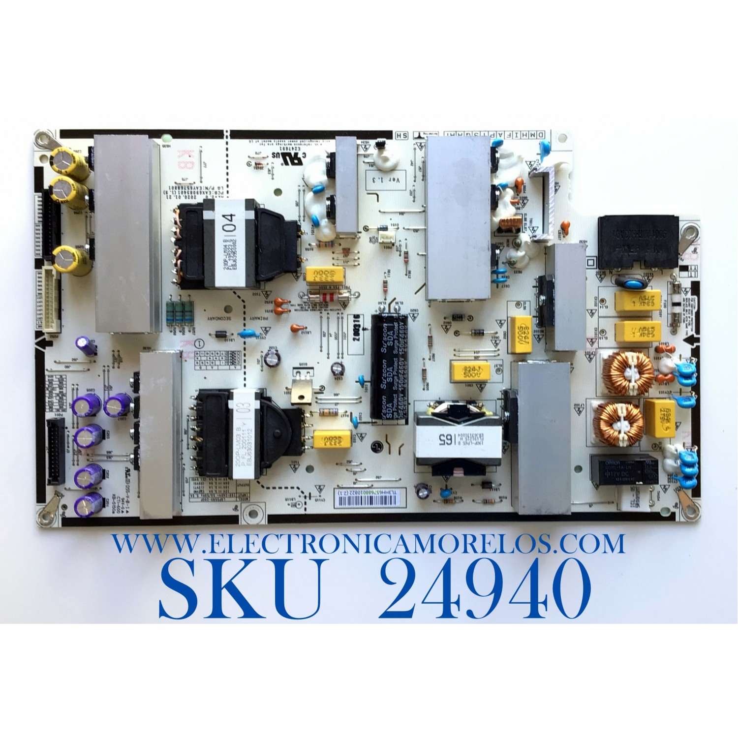 FUENTE PARA TV LG NUMERO DE PARTE EAY65768801 / EAX69083401  / EAX69083401 ( 1.9) / 65768801 / PANEL AC550AQL / MODELO OLED55BXPUA.DUSQLJR