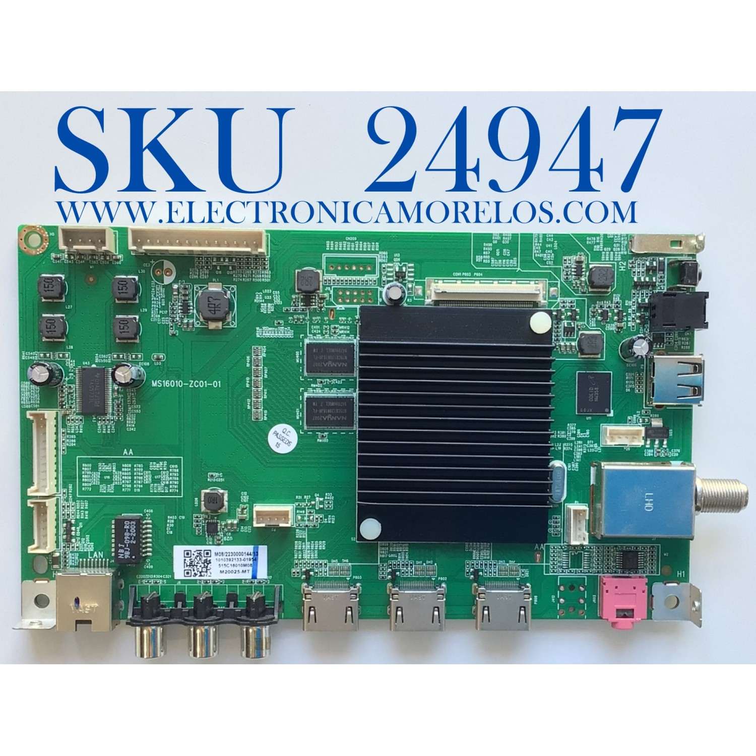 FUENTE DE PODER PARA TV SANYO 4K UHD SMART TV / NUMERO DE PARTE AA78KMPW / AA78K-MPW / BAA78ZF0102 1 / BAA78ZF01 02 1 / BAA78ZF01021 / MODELO 65PFL5602/F7 / 65PFL5602/F7 C