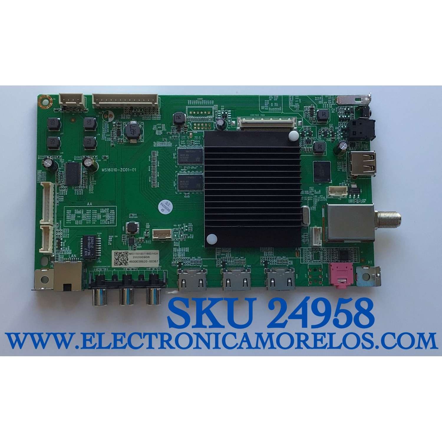 MAIN PARA TV WESTINGHOUSE / NUMERO DE PARTE MS16010-ZC01-01 / 2E01413C0 / KB6160A / 460003 / PANEL LSC650FN04 / DISPLAY JR645R3HA7L / MODELO WR65UX4019 / ((NOTA IMPORTANTE:CHECAR QUE EL PANEL Y MODELO CORRESPONDA CON SU TELEVISION))