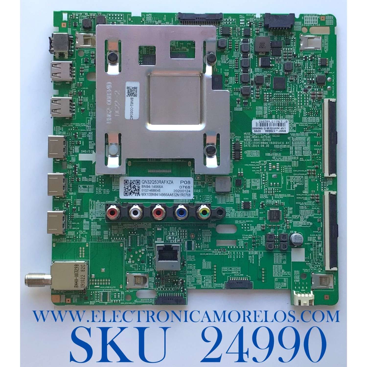 MAIN PARA TV SAMSUNG NUMERO DE PARTE BN94-14966A / BN41-02703C / BN41-02703 / DISPLAY BN97-17004A / BN96-49715A / BN9649715A / MODELO QN32Q50RAFXZA FA01